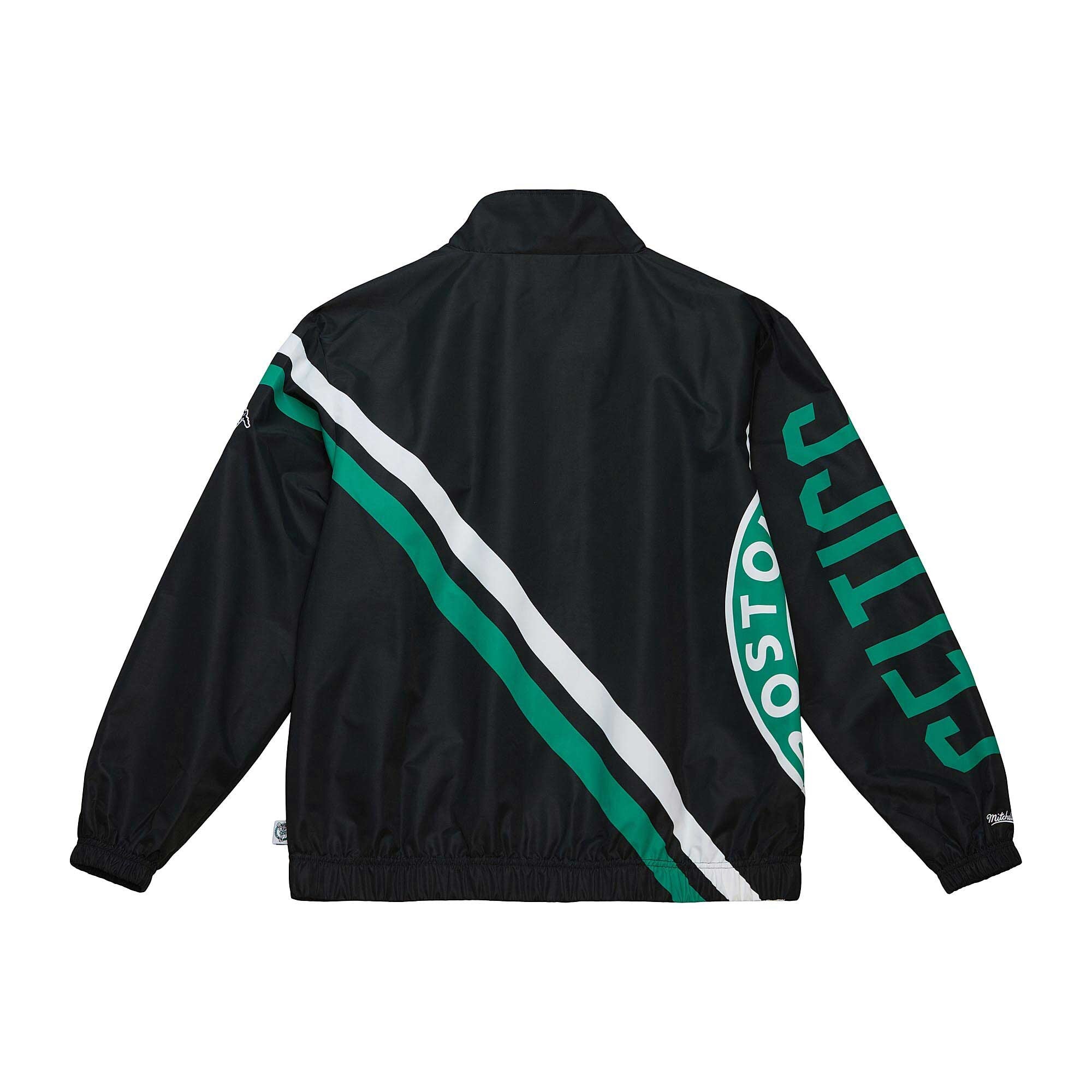 MENS MITCHELL & NESS EXPLODED LOGO WARM UP JACKET CELTICS