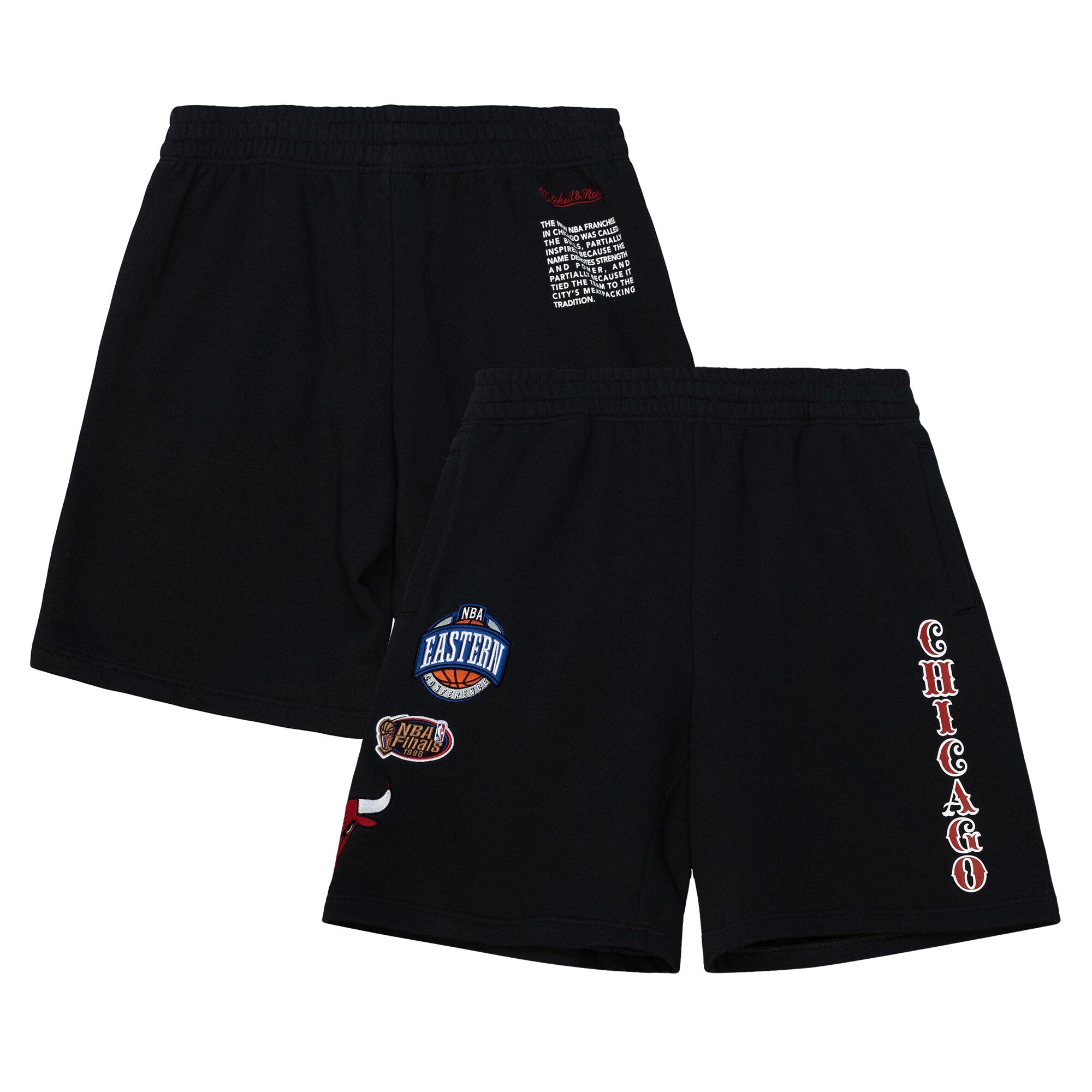 MENS MITCHELL & NESS NBA TEAM ORIGINS FLEECE SHORTS BULLS