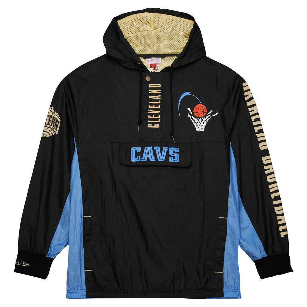 MENS MITCHELL & NESS NBA TEAM OG 2.0 ANORAK WINDBREAKER VINTAGE LOGO CAVALIERS