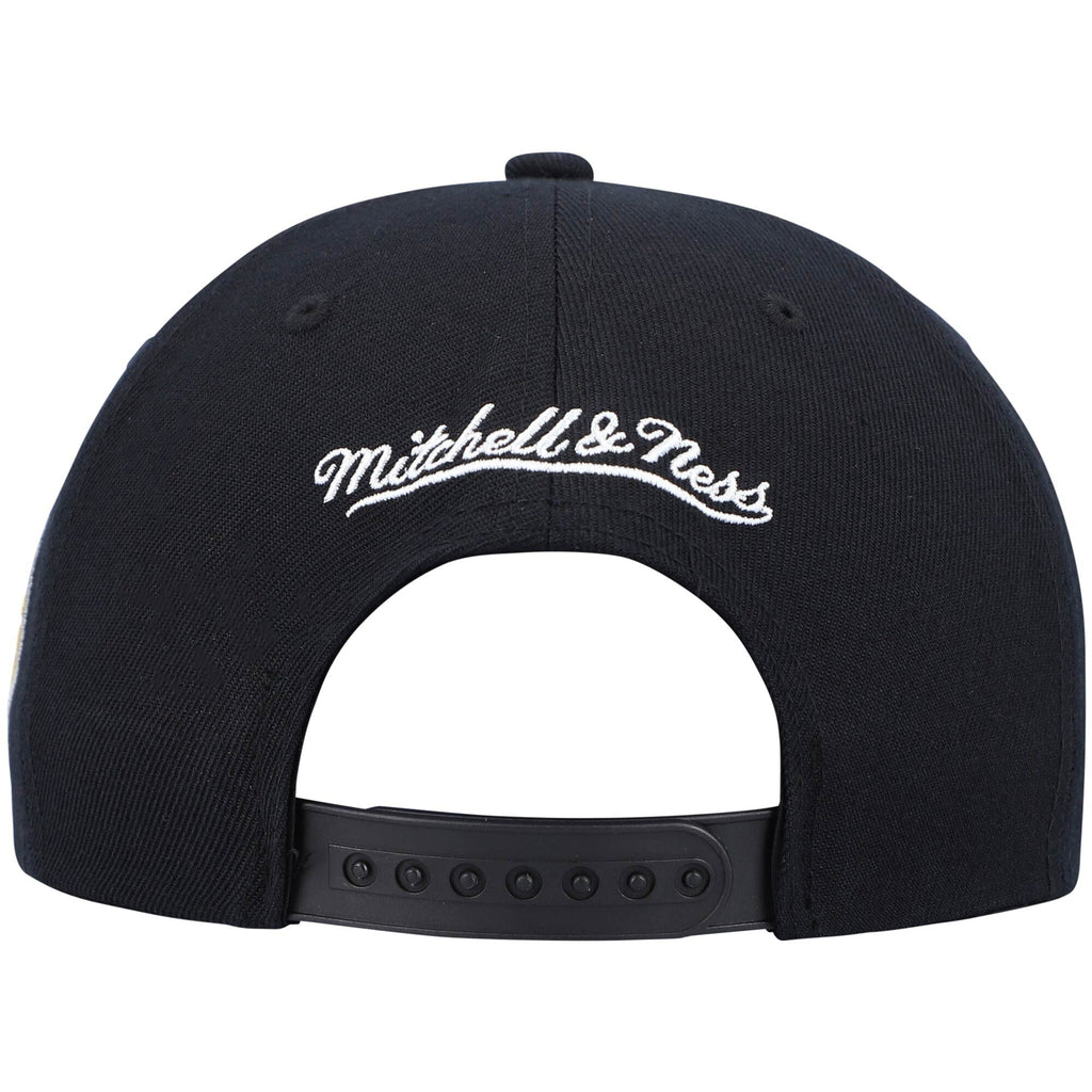 [HHSS3280-IPAYYPPPBLCK] MENS MITCHELL & NESS NBA TEAM SCRIPT 2.0 SNAPBACK PACERS