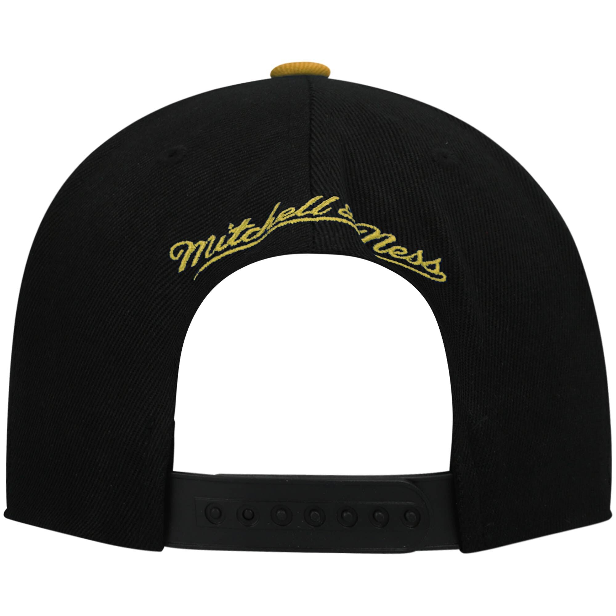 MENS MITCHELL & NESS NBA CORE BASIC SNAPBACK HEAT - BLACK-YELLOW