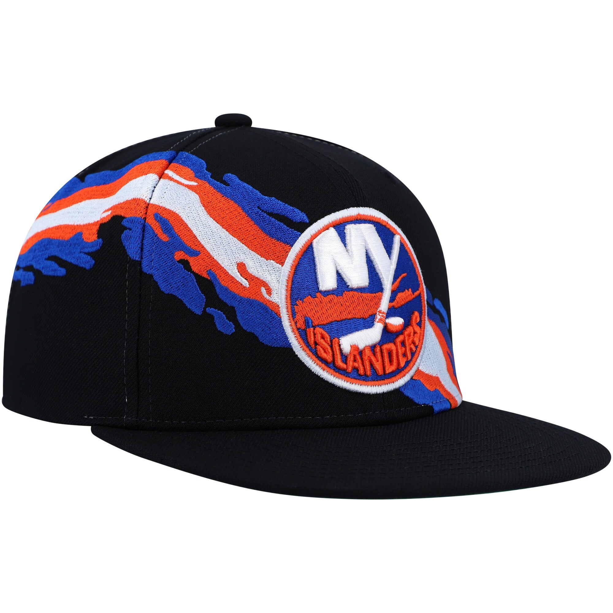 MENS MITCHELL & NESS NHL VINTAGE PAINTBRUSH SNAPBACK ISLANDERS - BLACK