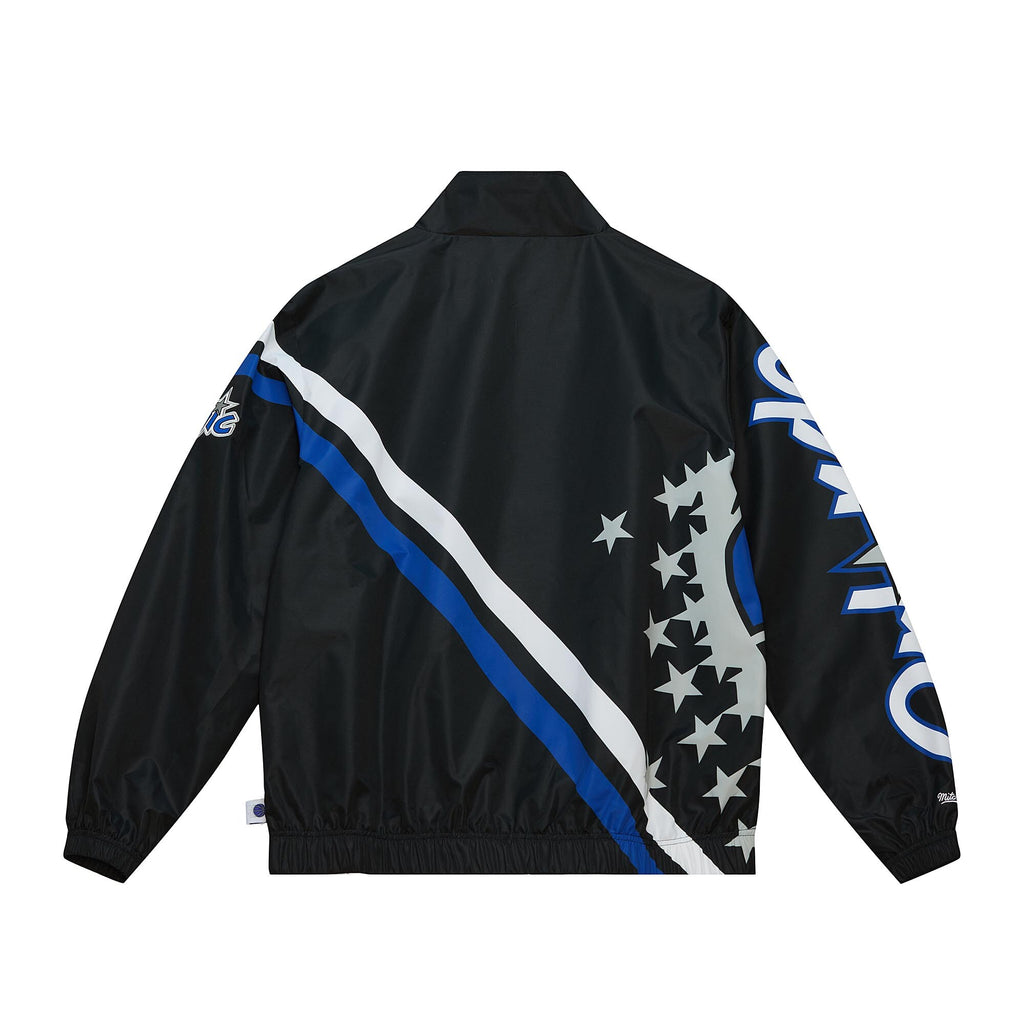 MENS MITCHELL & NESS EXPLODED LOGO WARM UP JACKET MAGIC