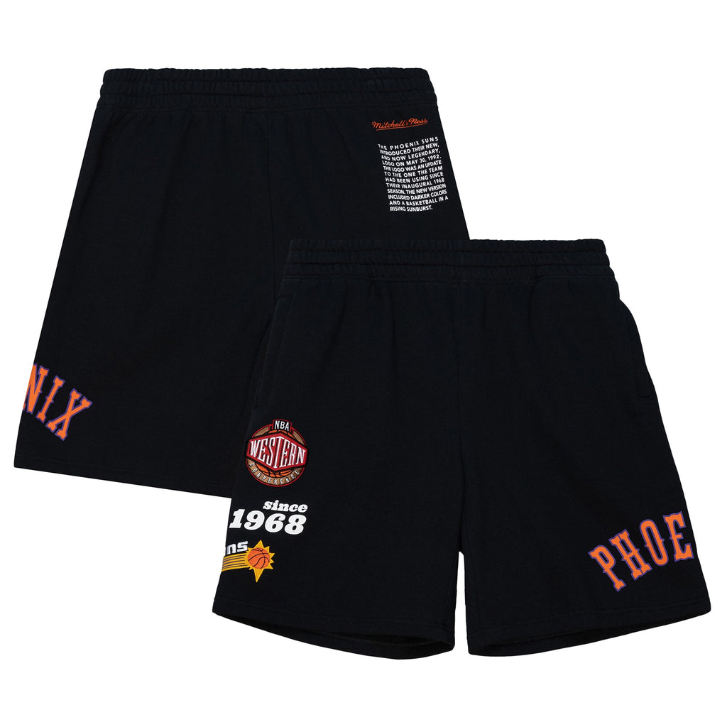 MENS MITCHELL & NESS NBA TEAM ORIGINS FLEECE SHORTS SUNS
