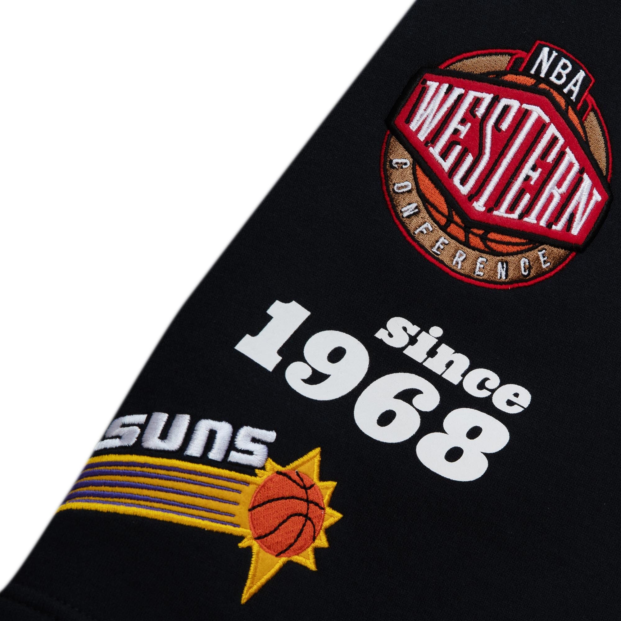 MENS MITCHELL & NESS NBA TEAM ORIGINS FLEECE SHORTS SUNS