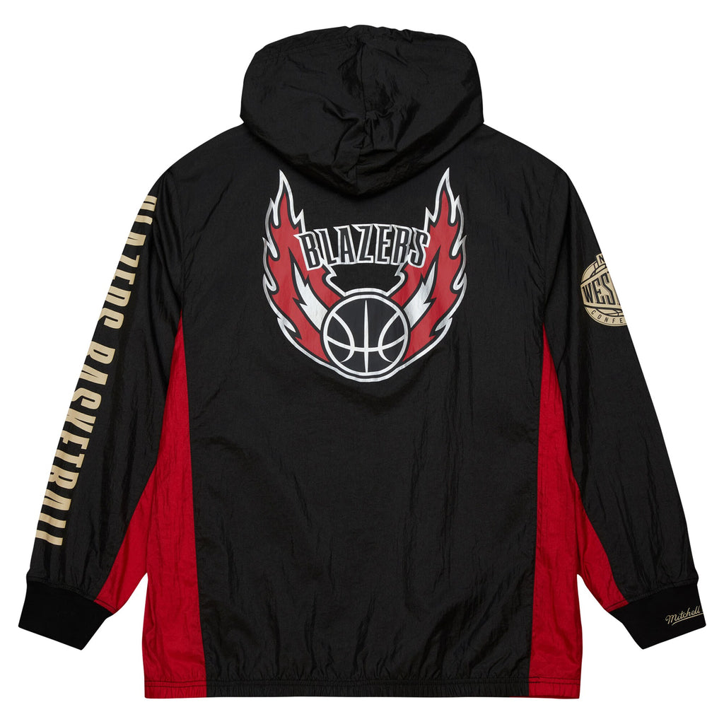 MENS MITCHELL & NESS NBA TEAM OG 2.0 WINDBREAKER VINTAGE LOGO TRAIL BLAZERS