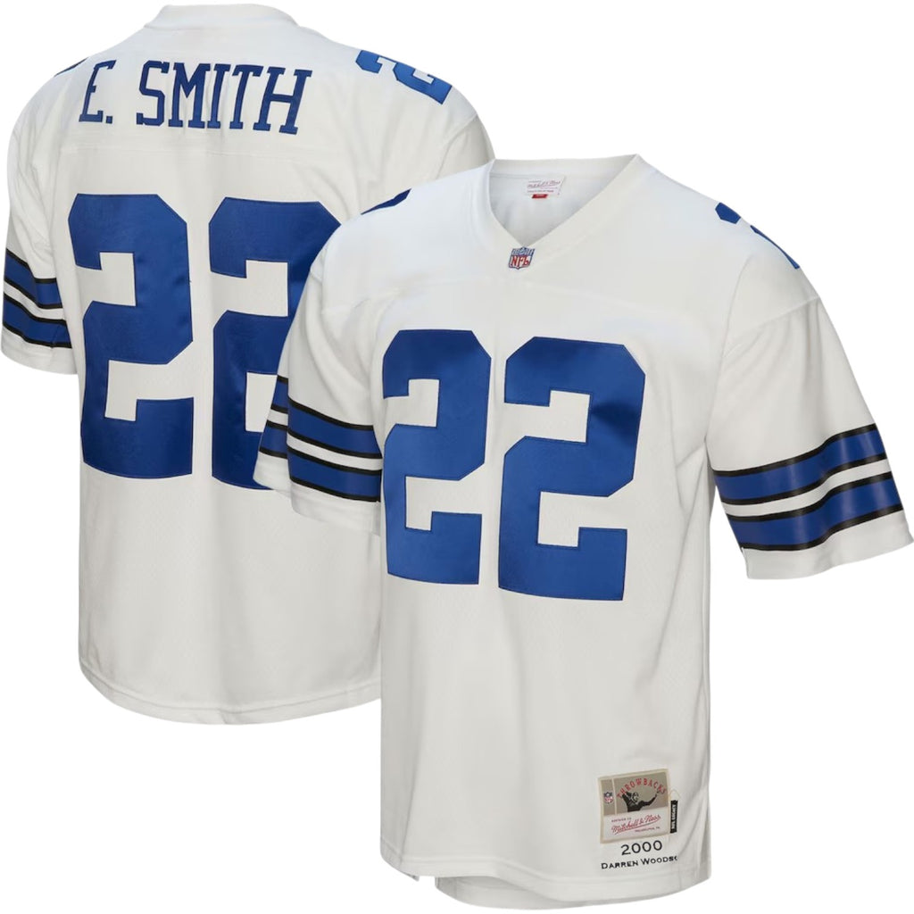 MENS MITCHELL & NESS NFL WHITE JERSEY COWBOYS 2000 EMMITT SMITH