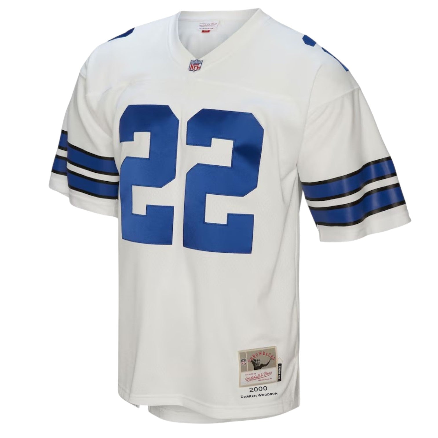 MENS MITCHELL & NESS NFL WHITE JERSEY COWBOYS 2000 EMMITT SMITH
