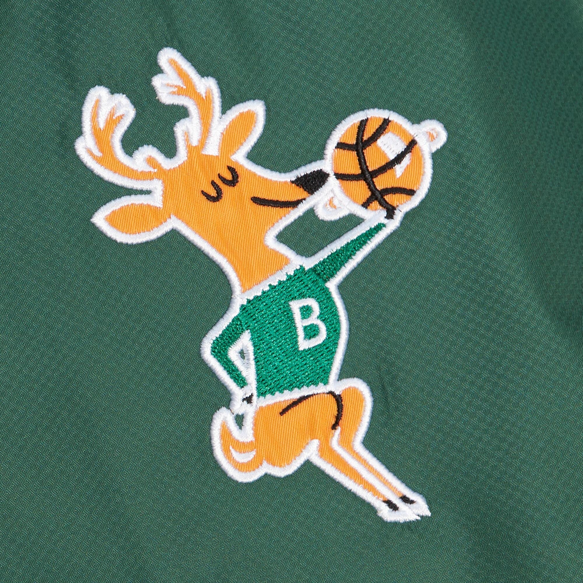 MENS MITCHELL & NESS NBA TEAM ORIGINS PULLOVER ANORAK BUCKS