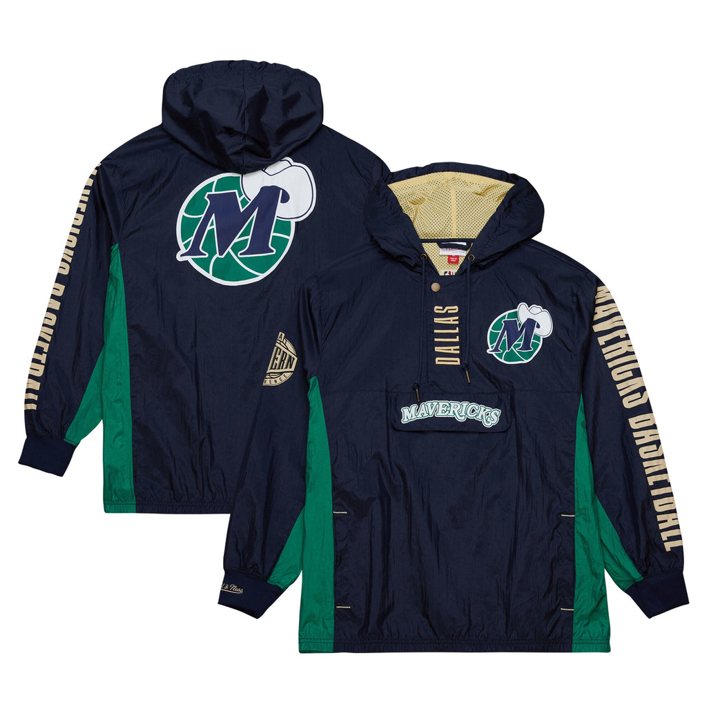MENS MITCHELL & NESS NBA TEAM OG 2.0 ANORAK WINDBREAKER VINTAGE LOGO MAVERICKS