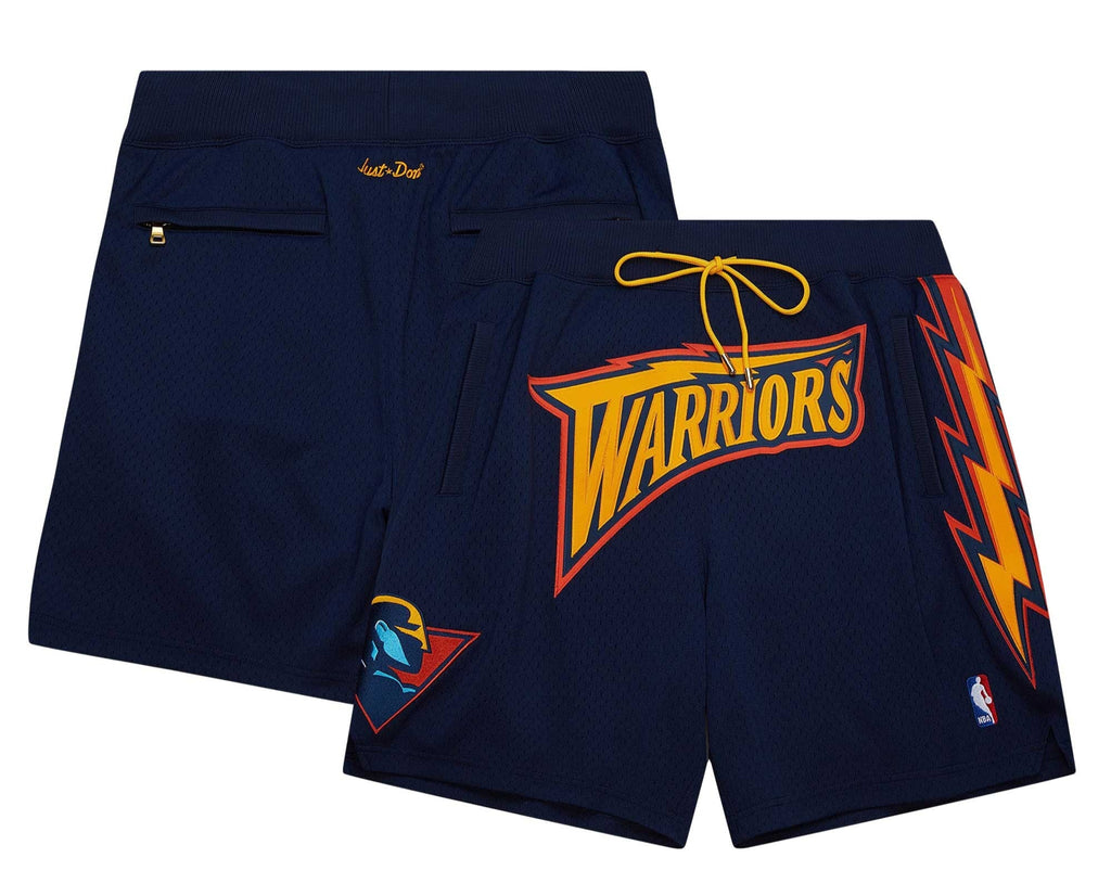 MENS MITCHELL & NESS NBA JUST DON 7IN SHORTS WARRIORS