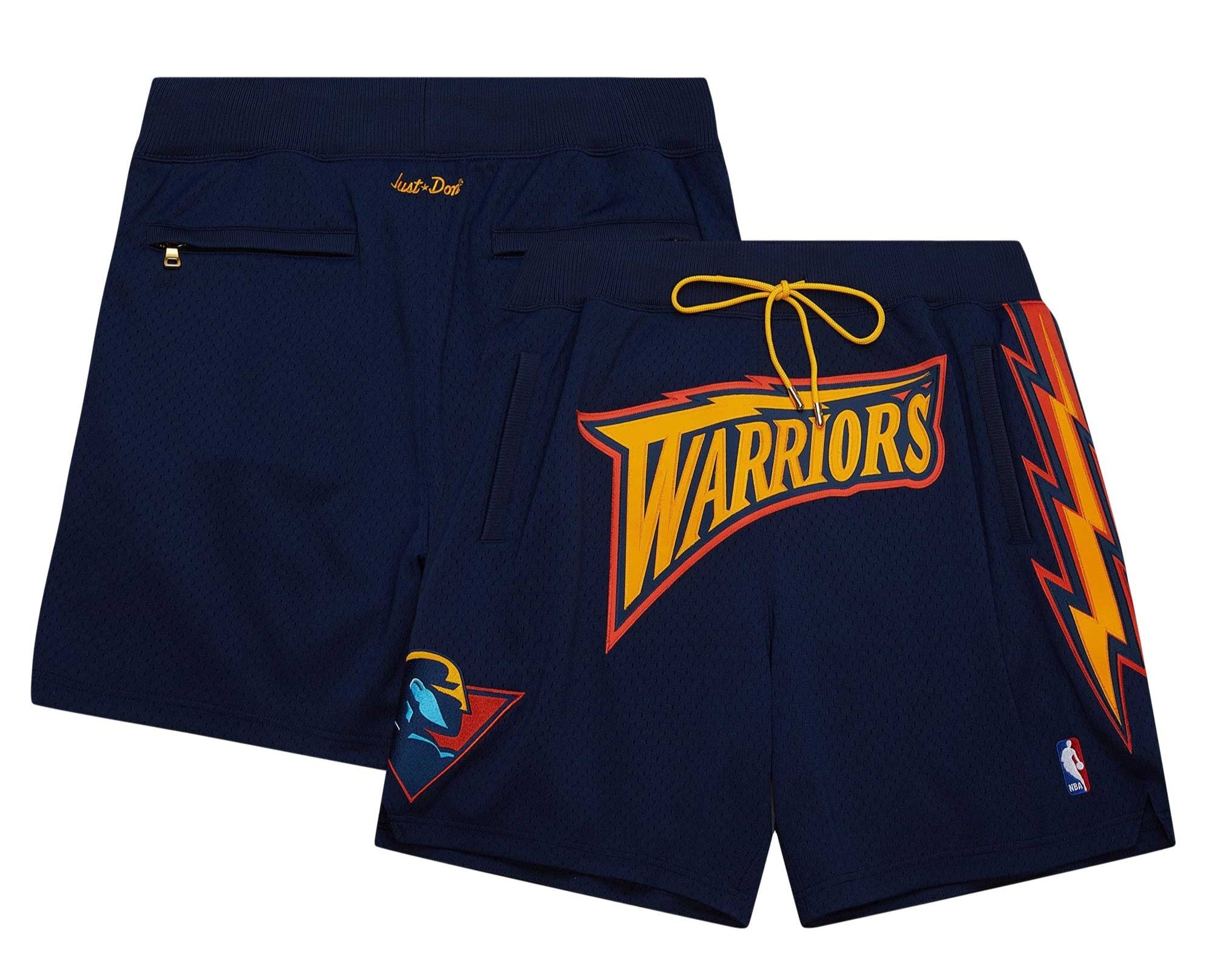 MENS MITCHELL & NESS NBA JUST DON 7IN SHORTS WARRIORS