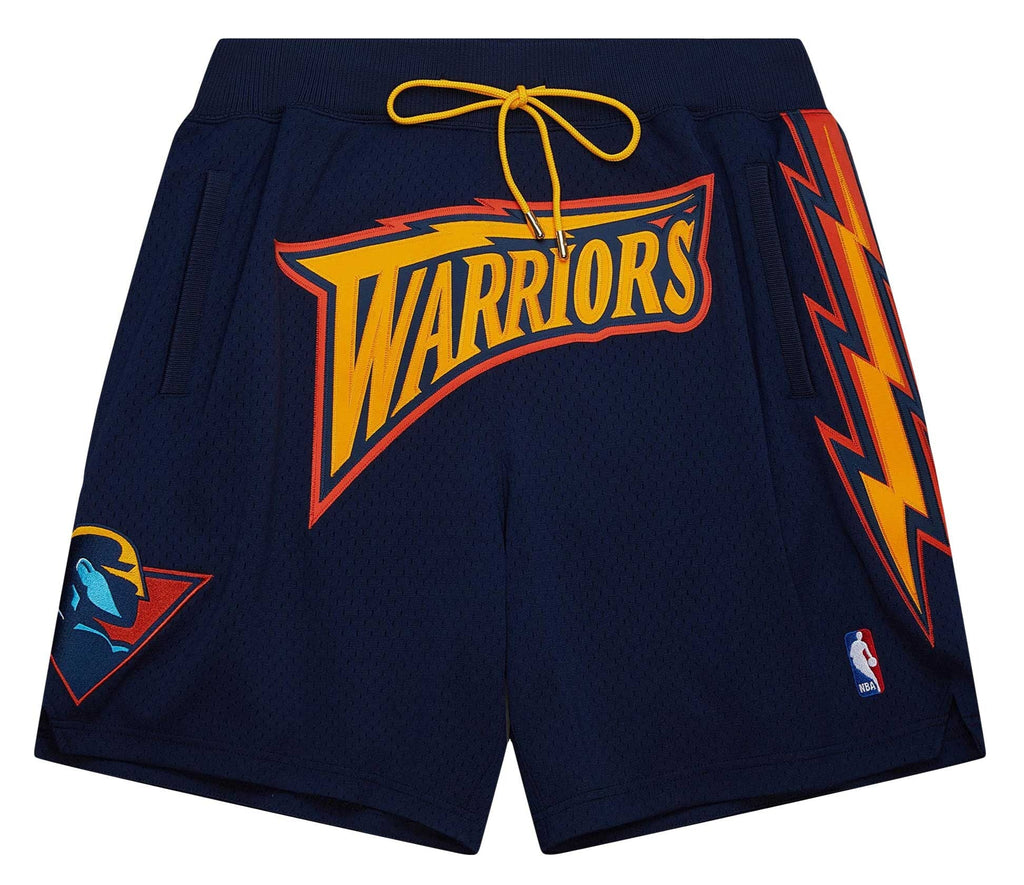 MENS MITCHELL & NESS NBA JUST DON 7IN SHORTS WARRIORS