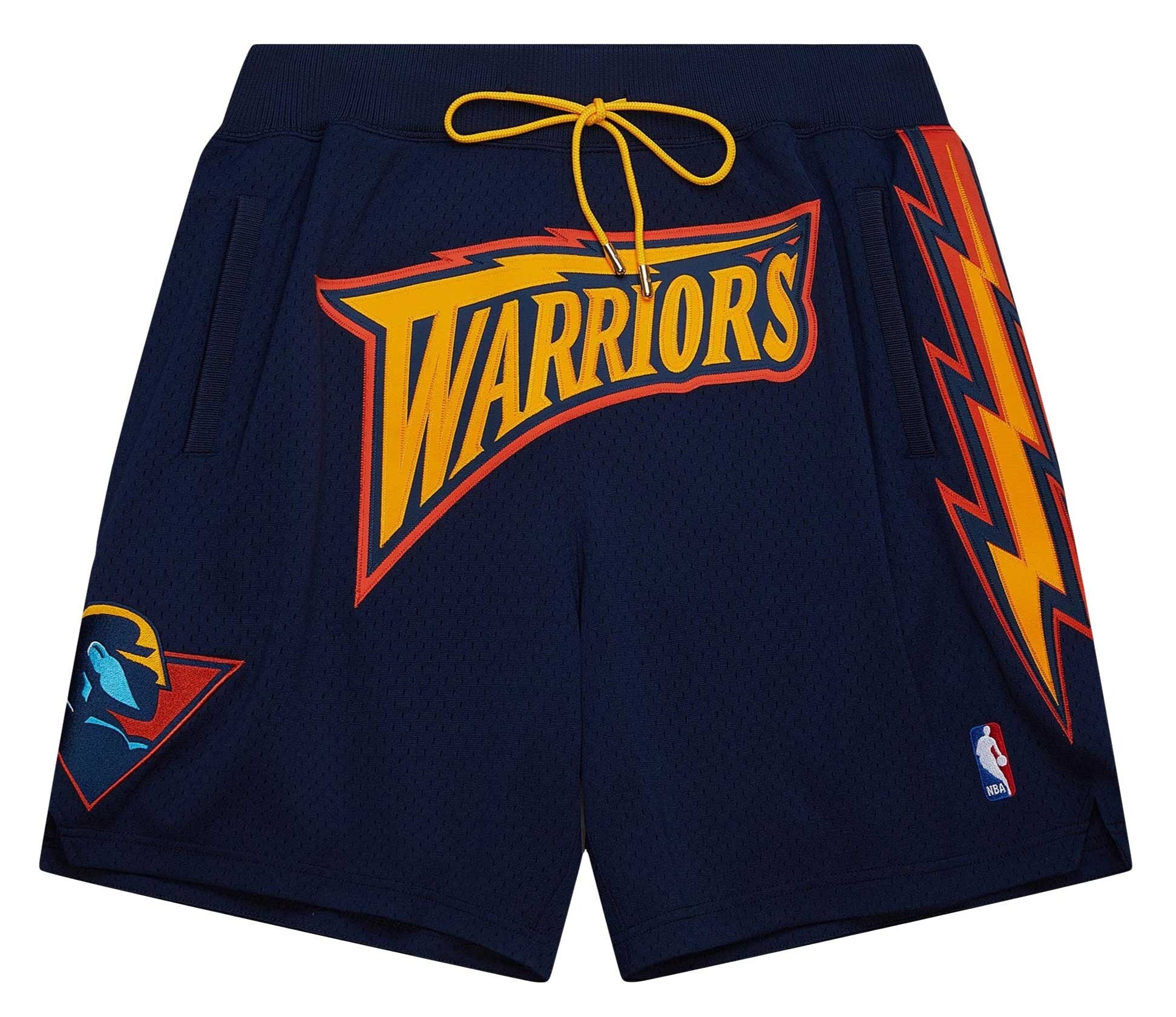 MENS MITCHELL & NESS NBA JUST DON 7IN SHORTS WARRIORS