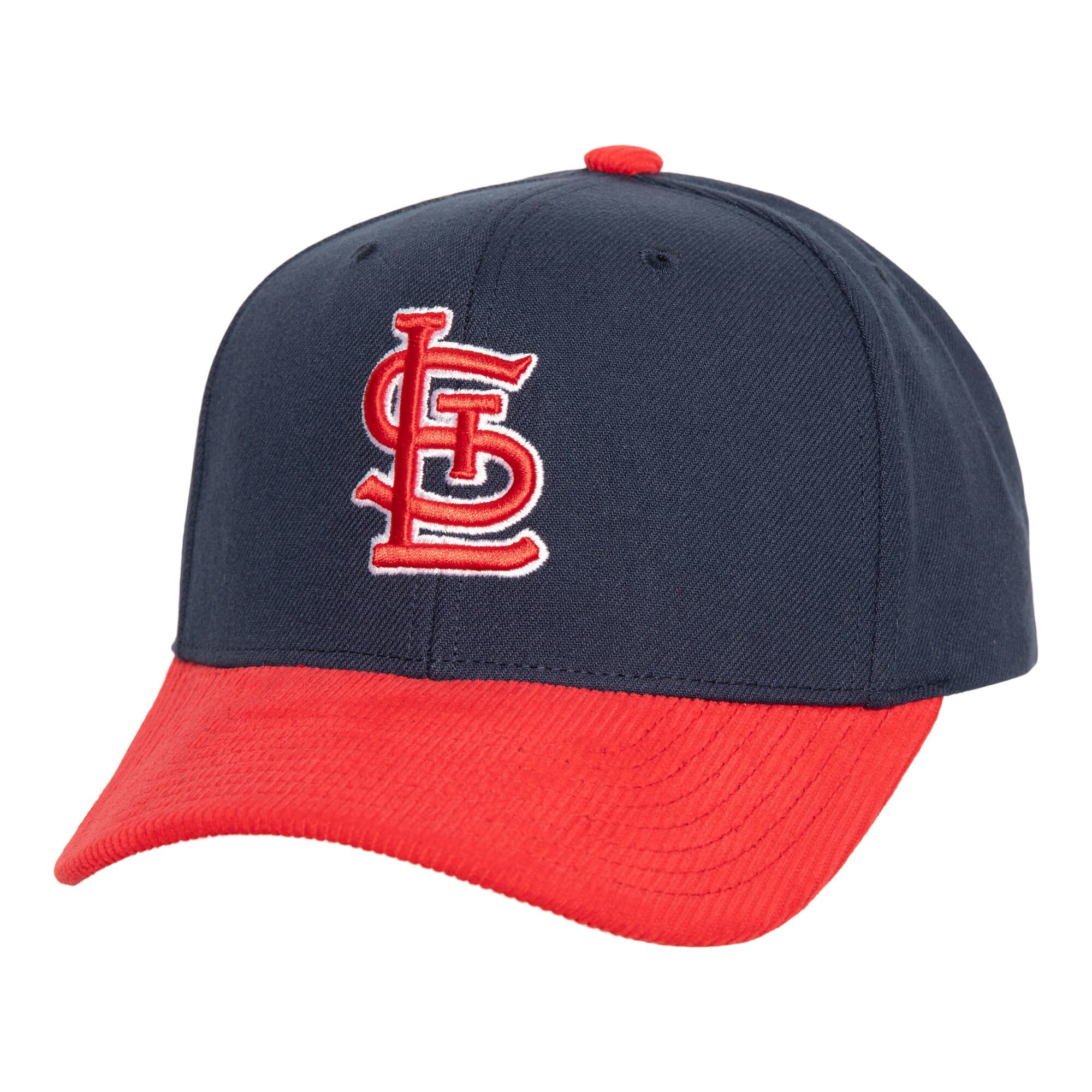 MENS MITCHELL & NESS MLB CORD PRO SNAPBACK CARDINALS - NAVY
