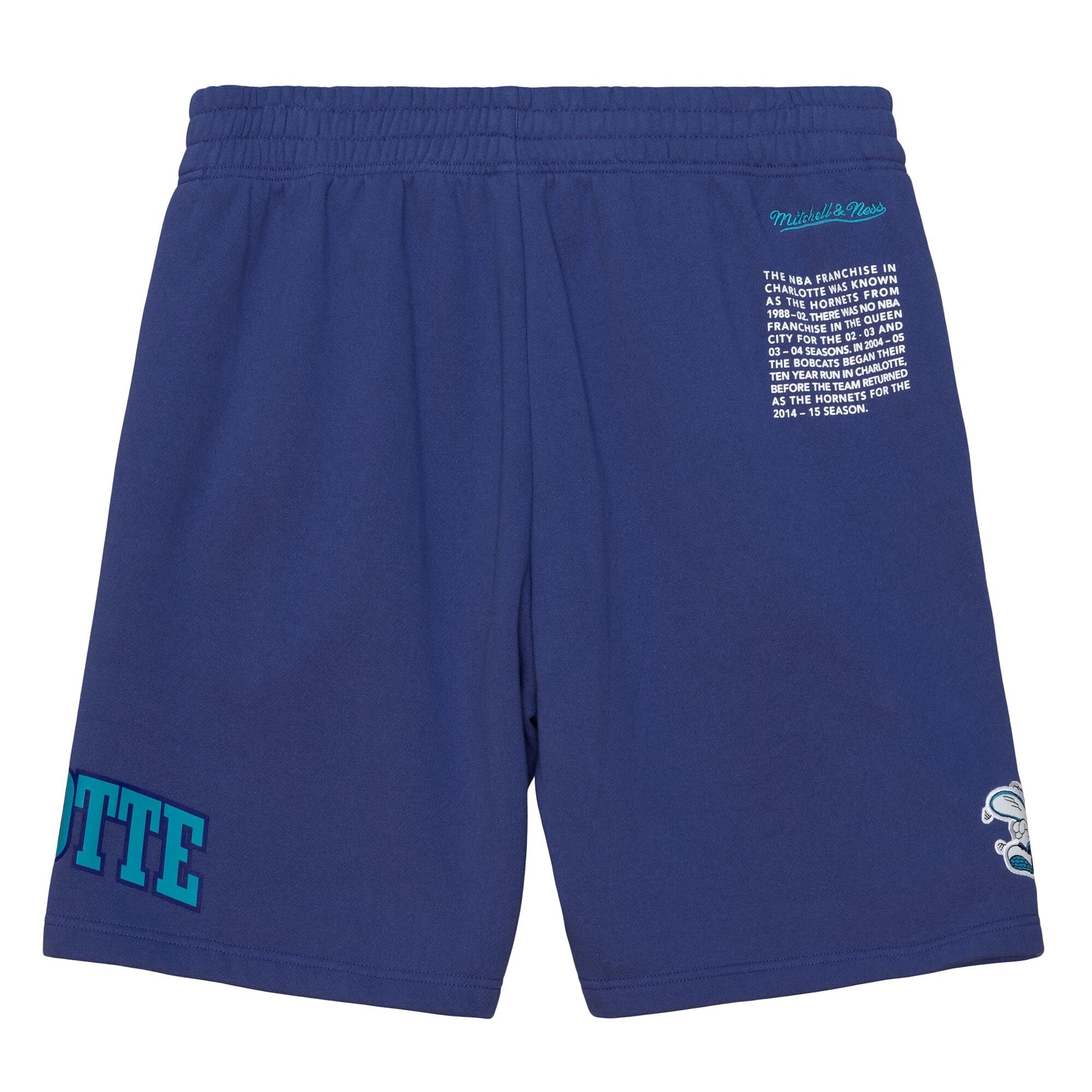 MENS MITCHELL & NESS NBA TEAM ORIGINS FLEECE SHORTS HORNETS