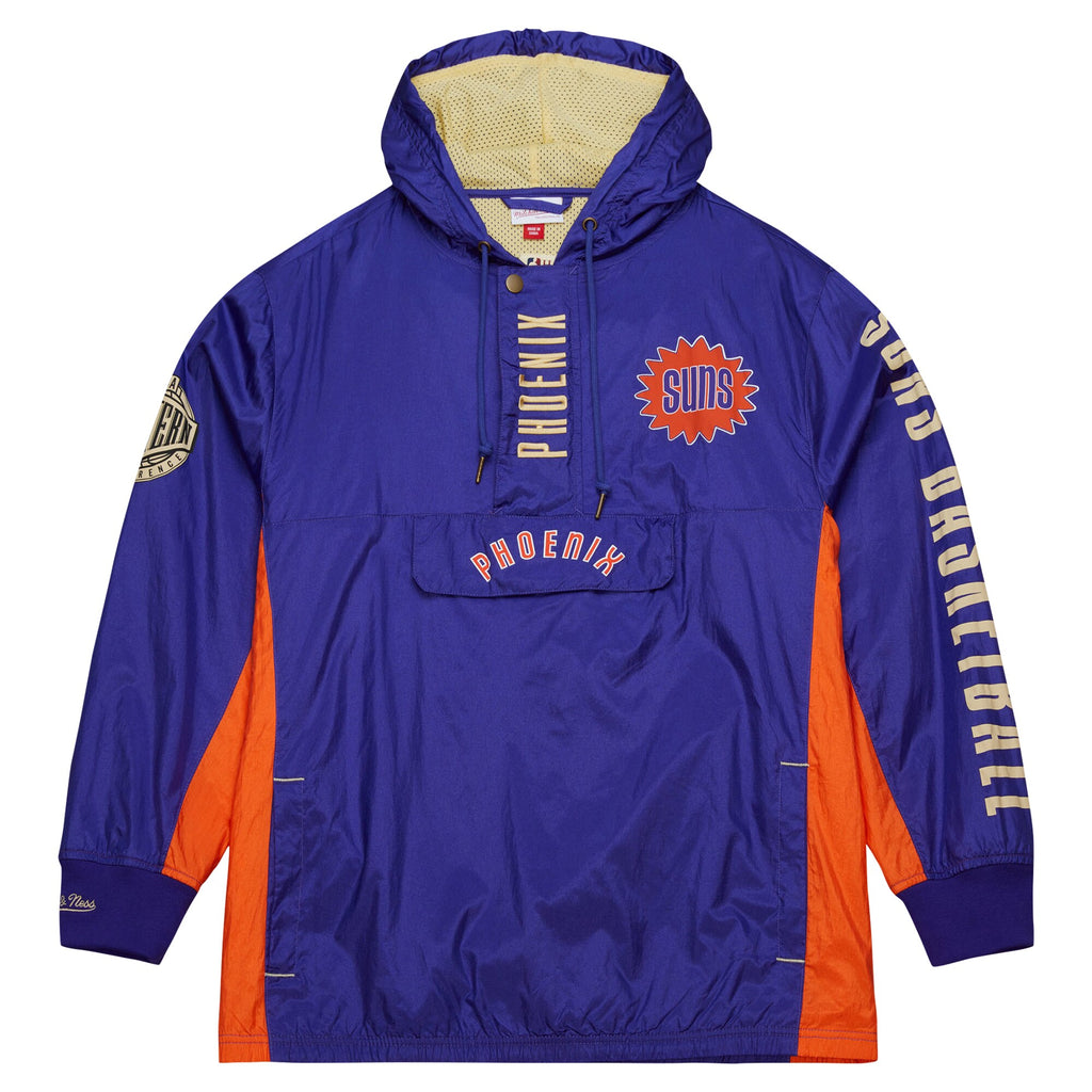 MENS MITCHELL & NESS NBA TEAM OG 2.0 ANORAK WINDBREAKER VINTAGE LOGO SUNS