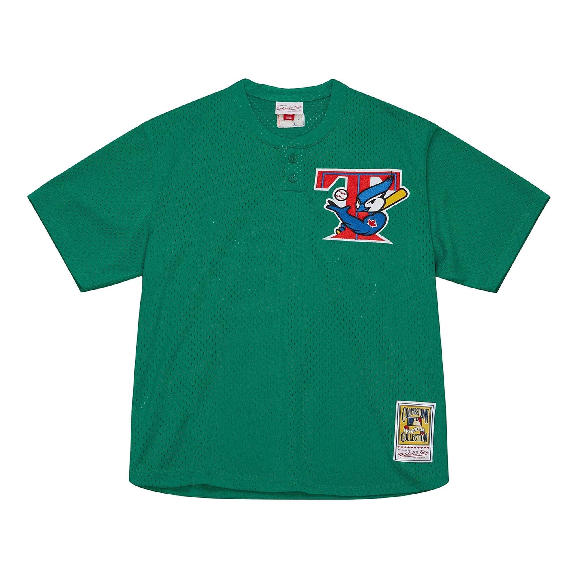 Mens Mitchell & Ness MLB ST. PATRICK'S DAY BP JERSEY BLUE JAYS 2003 ROY HALLADAY