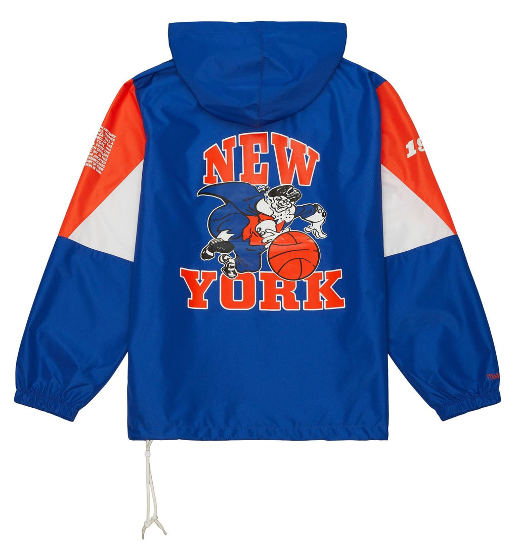 MENS MITCHELL & NESS NBA TEAM ORIGINS PULLOVER ANORAK KNICKS
