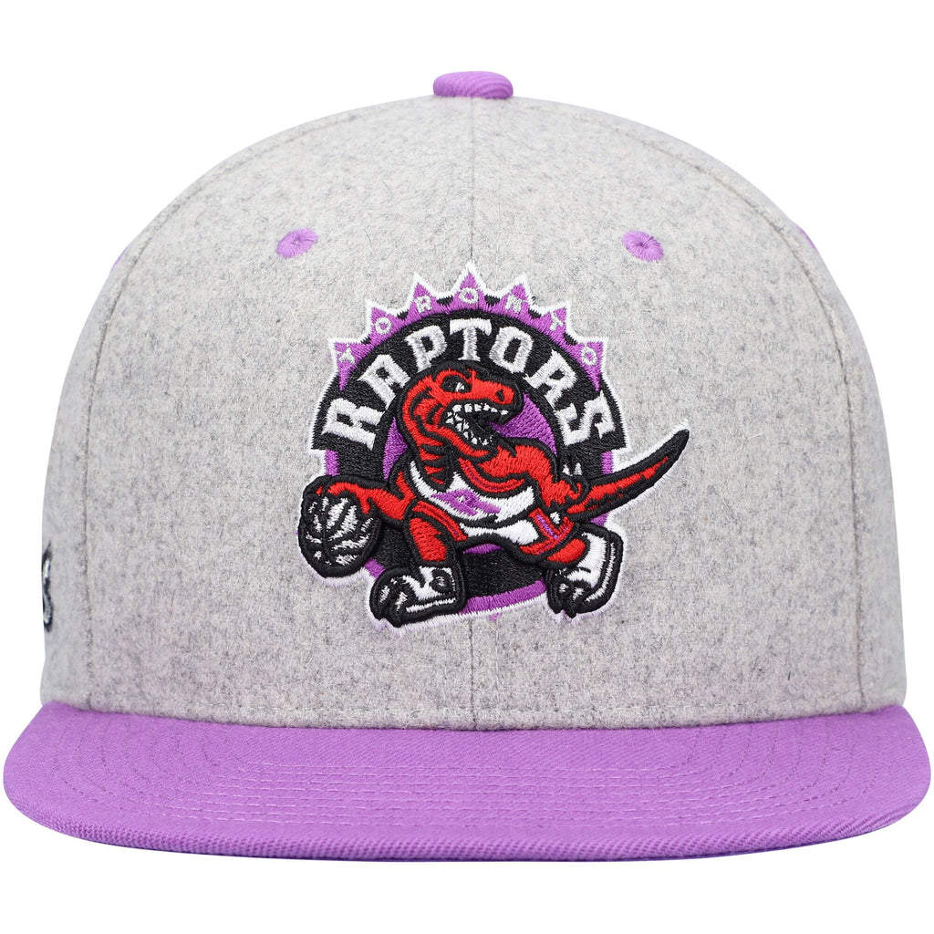 MENS MITCHELL & NESS NBA MELTON PATCH SNAPBACK HWC RAPTORS - GREY