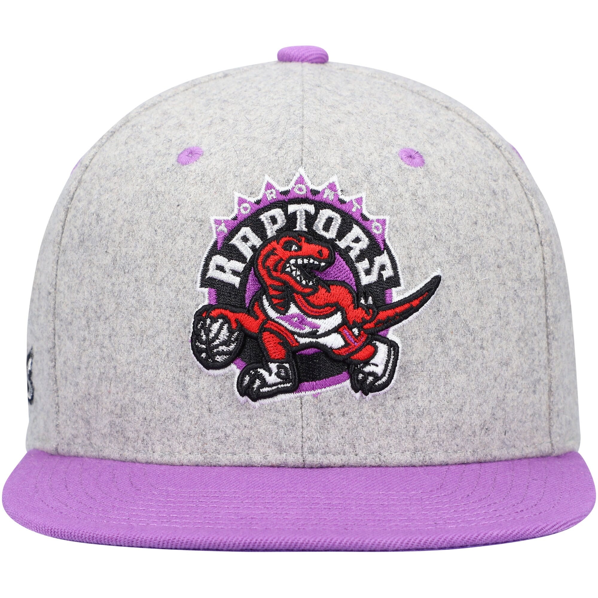 MENS MITCHELL & NESS NBA MELTON PATCH SNAPBACK HWC RAPTORS - GREY