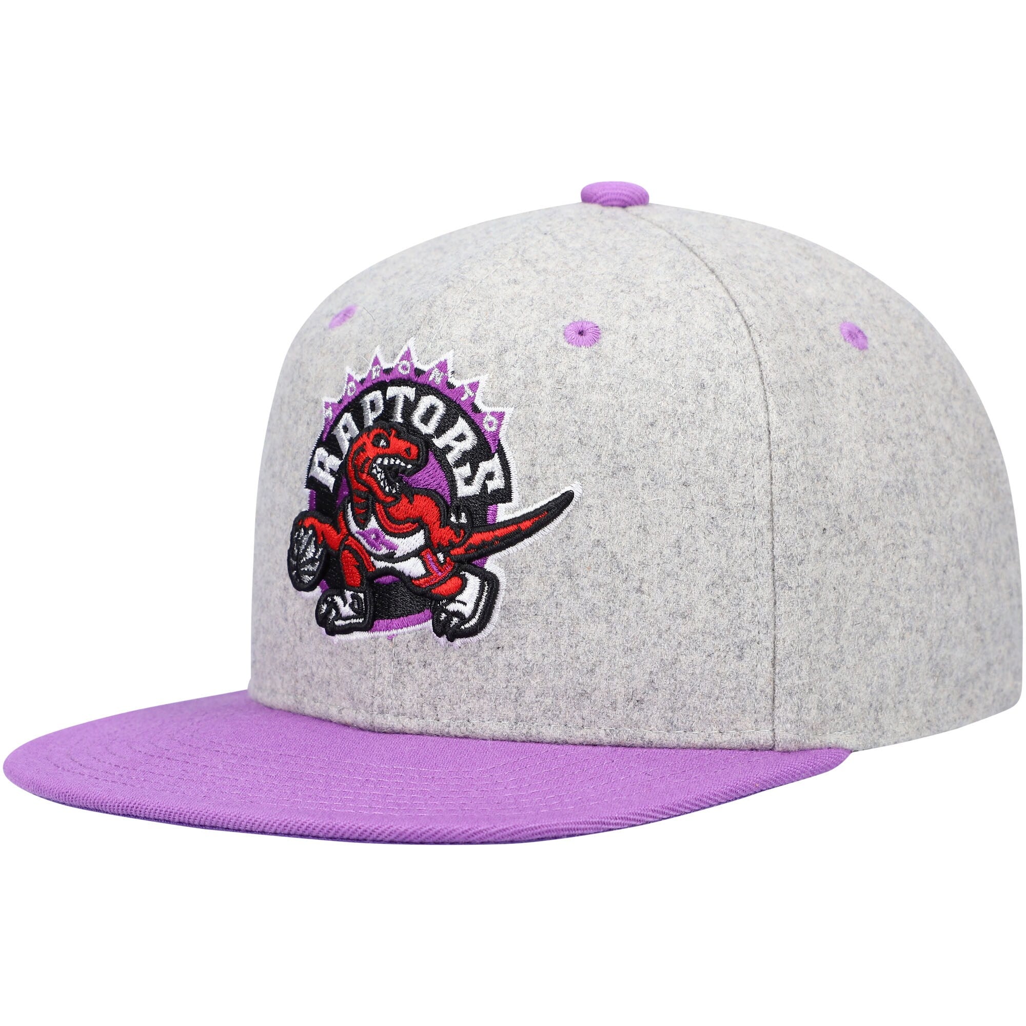 MENS MITCHELL & NESS NBA MELTON PATCH SNAPBACK HWC RAPTORS - GREY