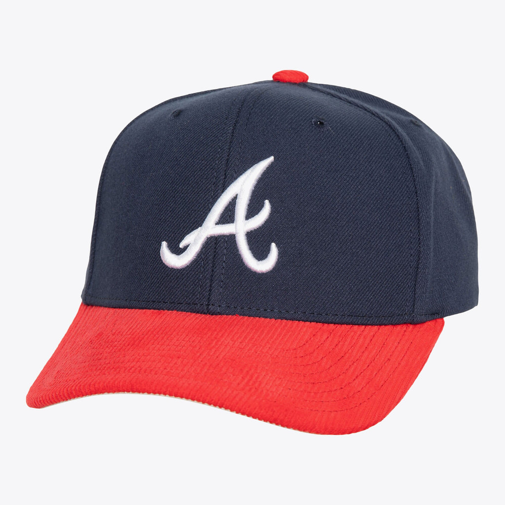 MENS MITCHELL & NESS MLB CORD PRO SNAPBACK BRAVES - NAVY