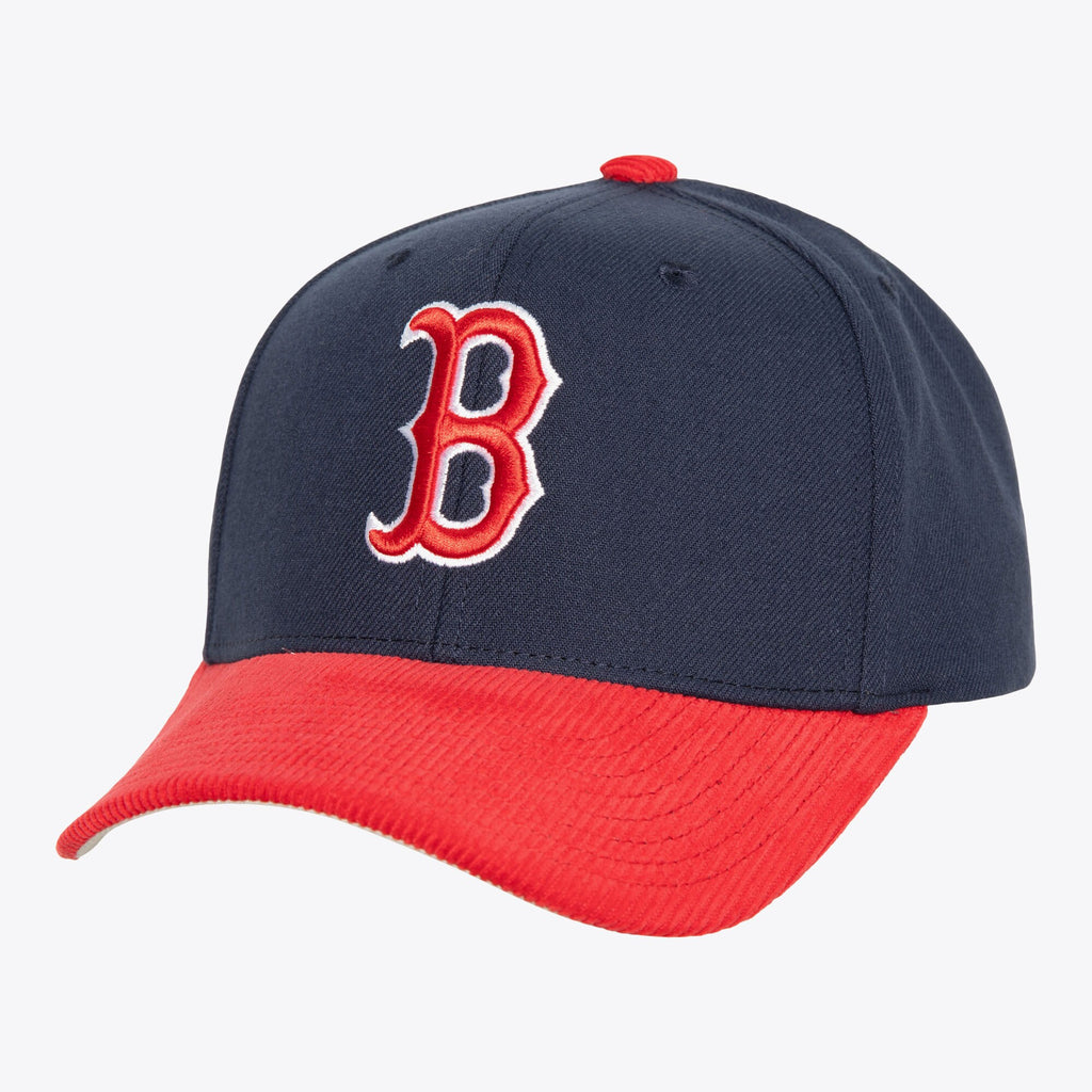MENS MITCHELL & NESS MLB CORD PRO SNAPBACK RED SOX - NAVY