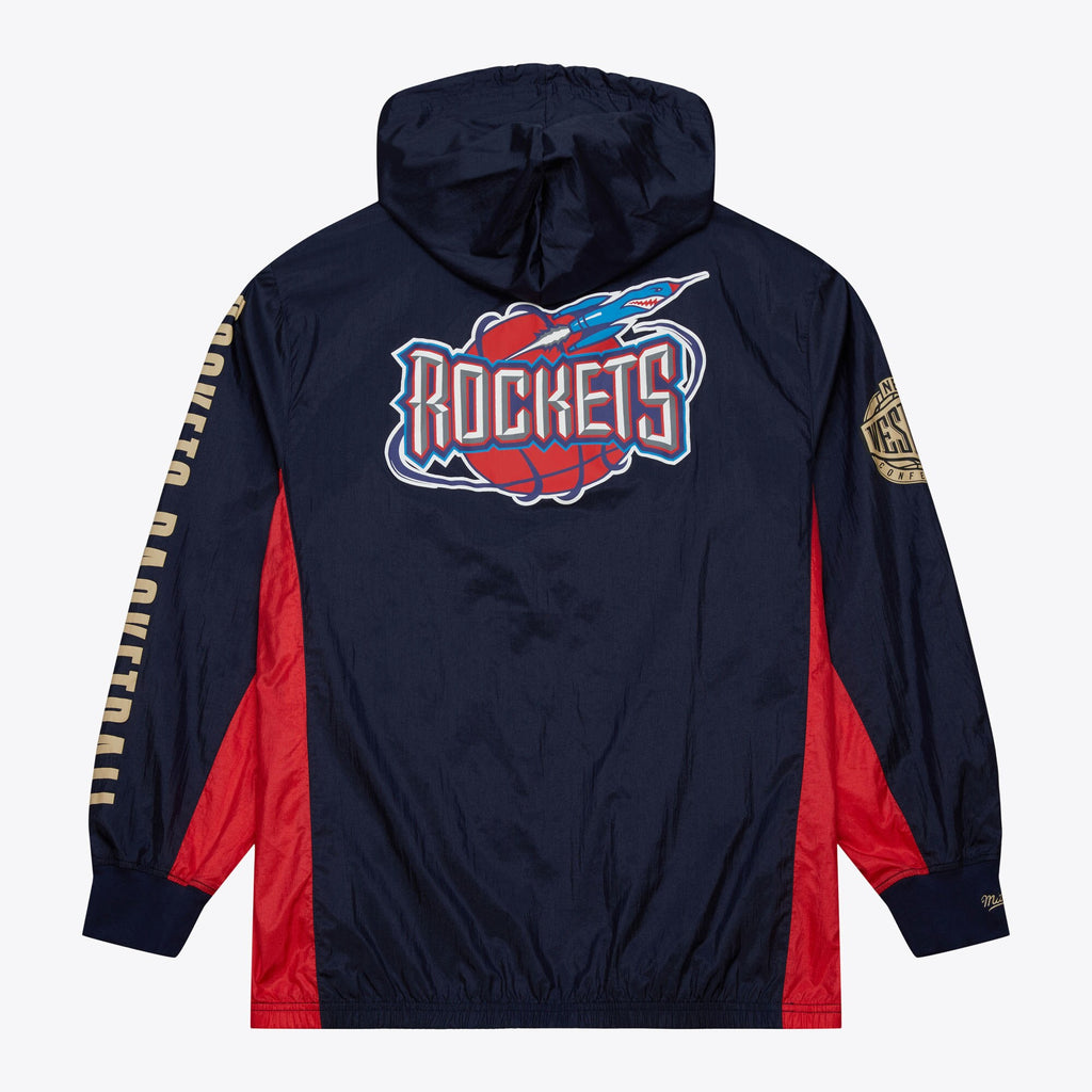 MENS MITCHELL & NESS NBA TEAM OG 2.0 ANORAK WINDBREAKER VINTAGE LOGO ROCKETS