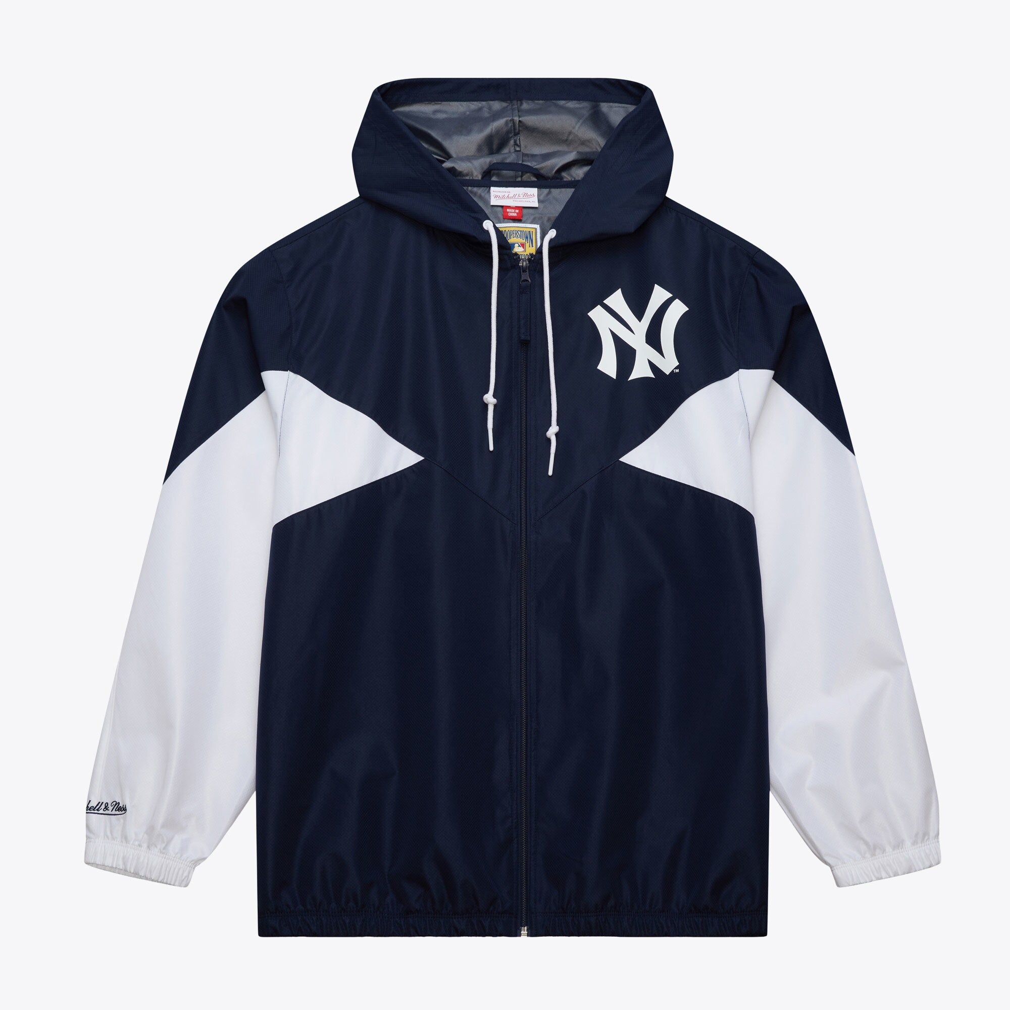 MENS MITCHELL & NESS MLB ULTIMATE LIGHTWEIGHT WINDBREAKER VINTAGE LOGO YANKEES
