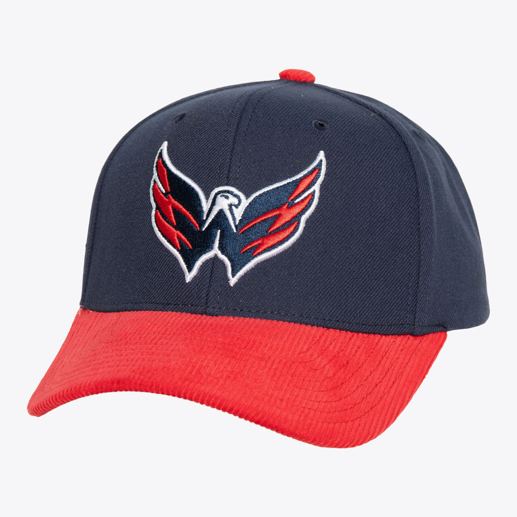 MENS MITCHELL & NESS NHL CORD PRO SNAPBACK CAPITALS - NAVY