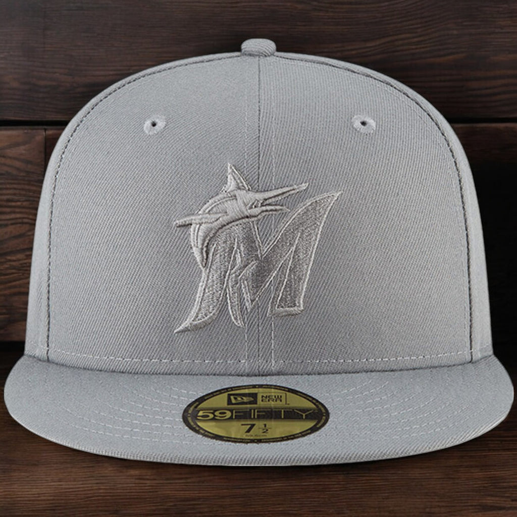 [70587743] Mens New Era MLB MIAMI MARLINS 5950 FITTED - STORM GREY