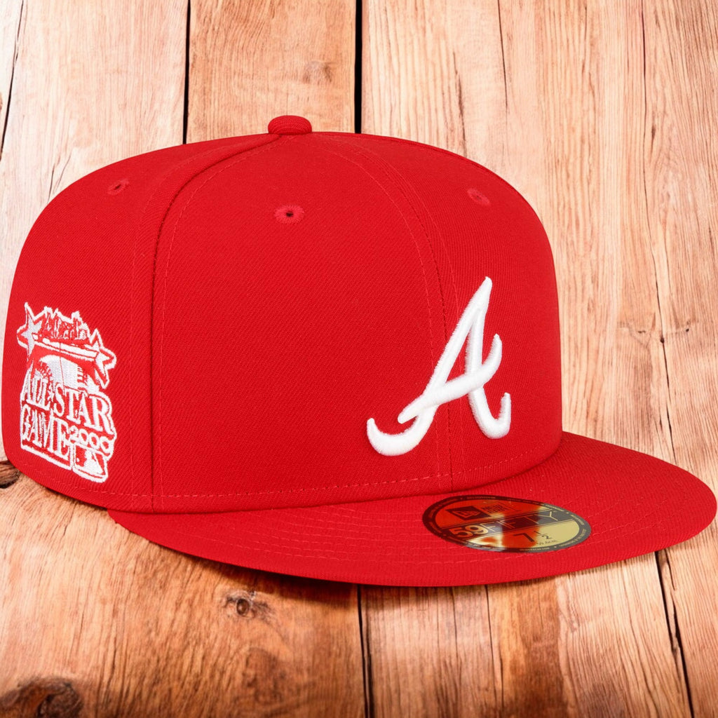 [60291316] Mens New Era MLB ATLANTA BRAVES 5950 FITTED 'SIDE PATCH ASG' - RED