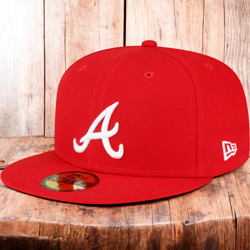 [60291316] Mens New Era MLB ATLANTA BRAVES 5950 FITTED 'SIDE PATCH ASG' - RED