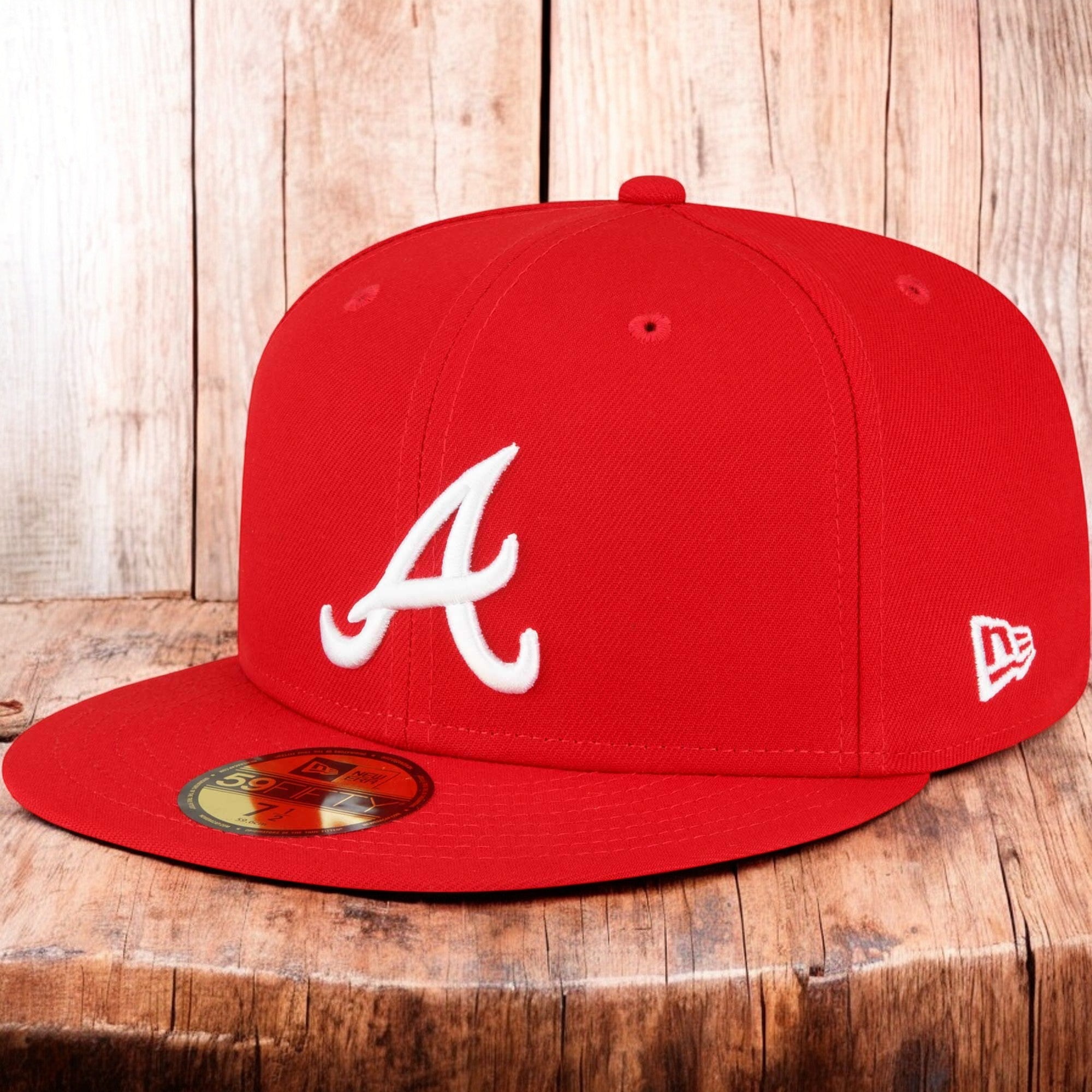 [60291316] Mens New Era MLB ATLANTA BRAVES 5950 FITTED 'SIDE PATCH ASG' - RED