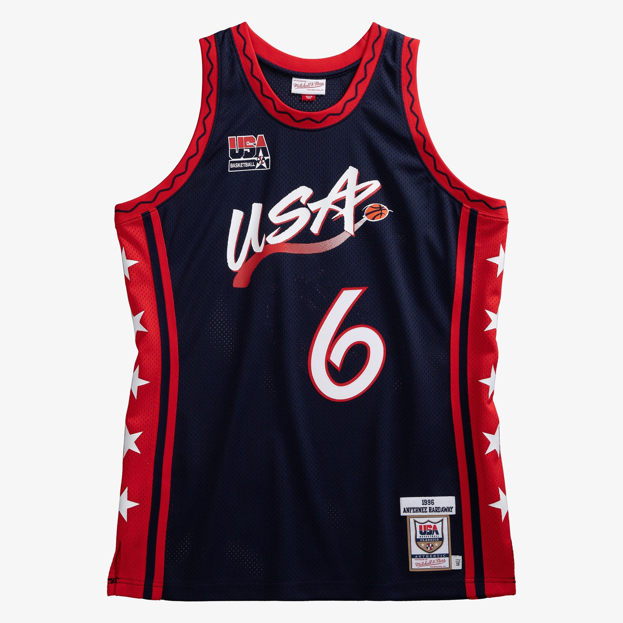 MENS MITCHELL & NESS AUTHENTIC JERSEY USA 1996 PENNY HARDAWAY
