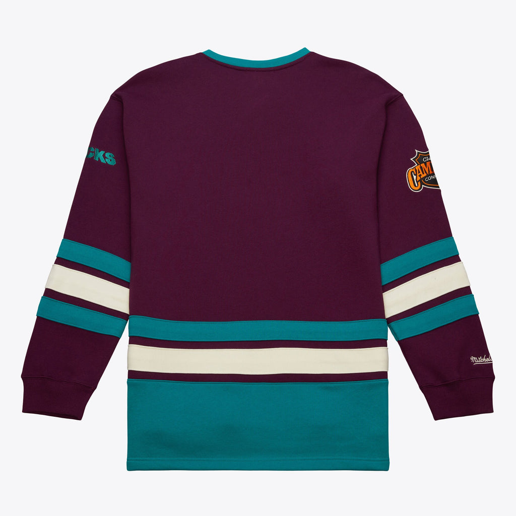 MENS MITCHELL & NESS NHL HERITAGE LACE-UP CREW VINTAGE LOGO DUCKS