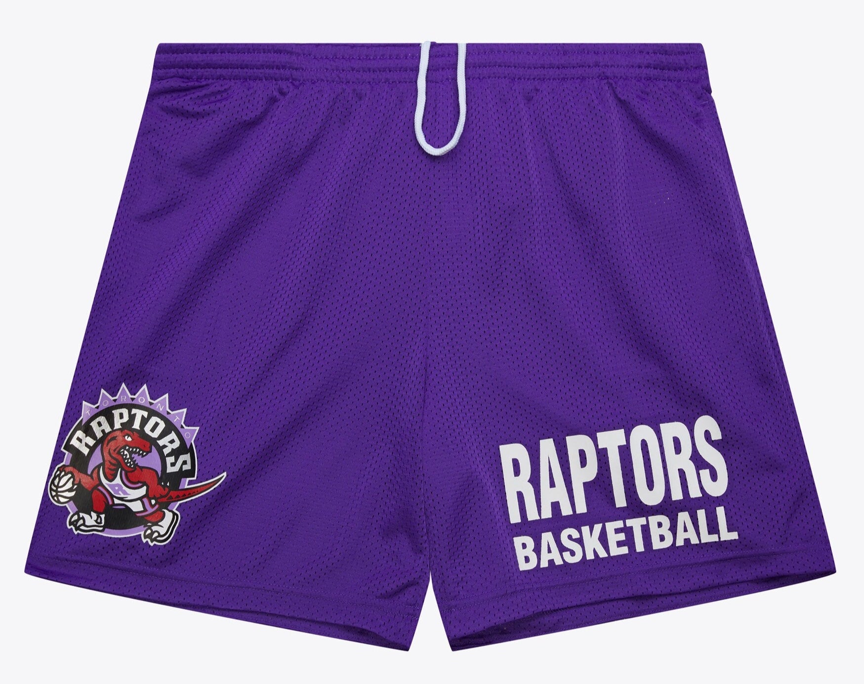 MENS MITCHELL & NESS NBA GAMEDAY MESH 7IN SHORTS VINTAGE LOGO RAPTORS