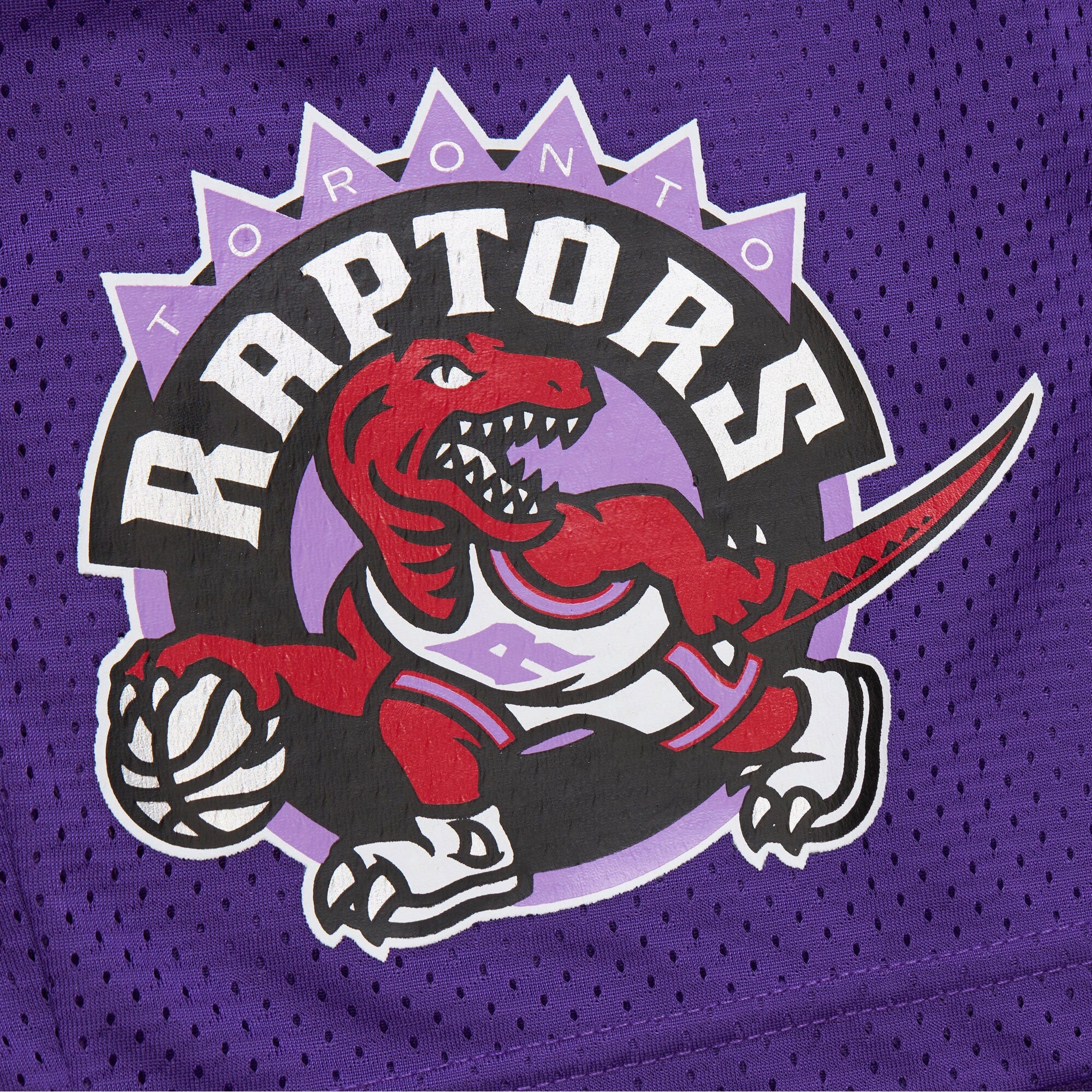 MENS MITCHELL & NESS NBA GAMEDAY MESH 7IN SHORTS VINTAGE LOGO RAPTORS
