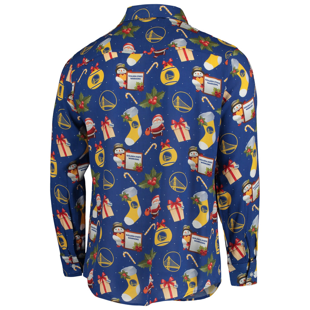 [TNSBLSWTRXPLBTUGS] MENS FOCO NBA GS WARRIORS FLORAL WINTER LS BUTTON-UP SHIRT