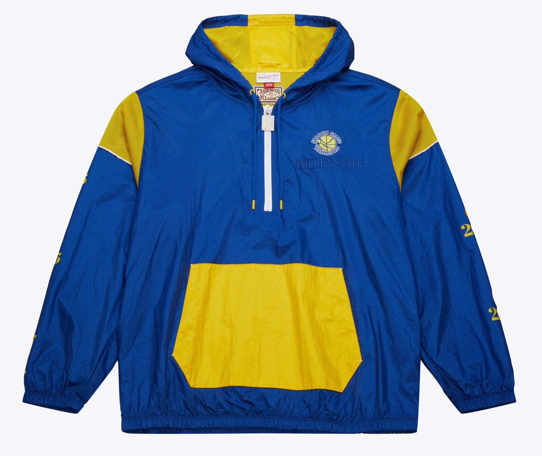 MENS MITCHELL & NESS NBA TEAM OG 3.0 ANORAK VINTAGE LOGO WARRIORS