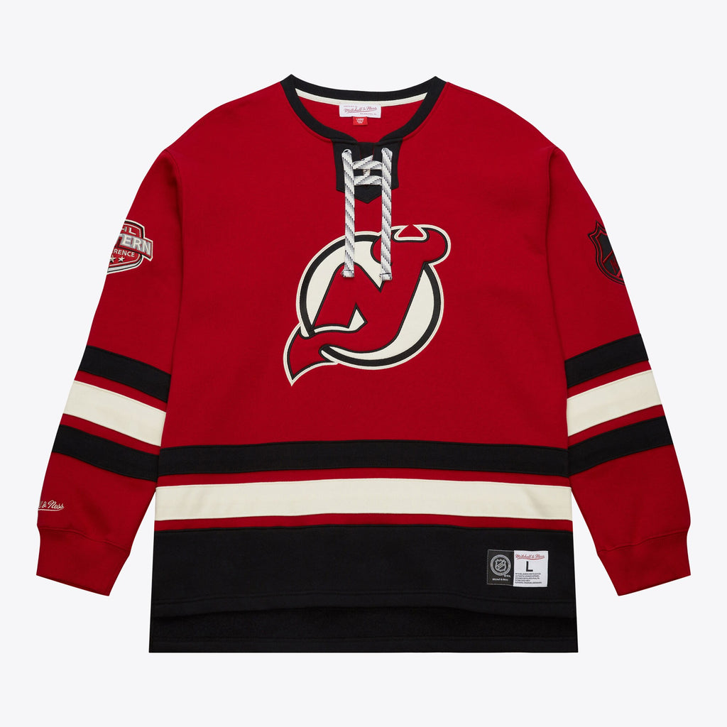 MENS MITCHELL & NESS NHL HERITAGE LACE-UP CREW CURRENT LOGO DEVILS