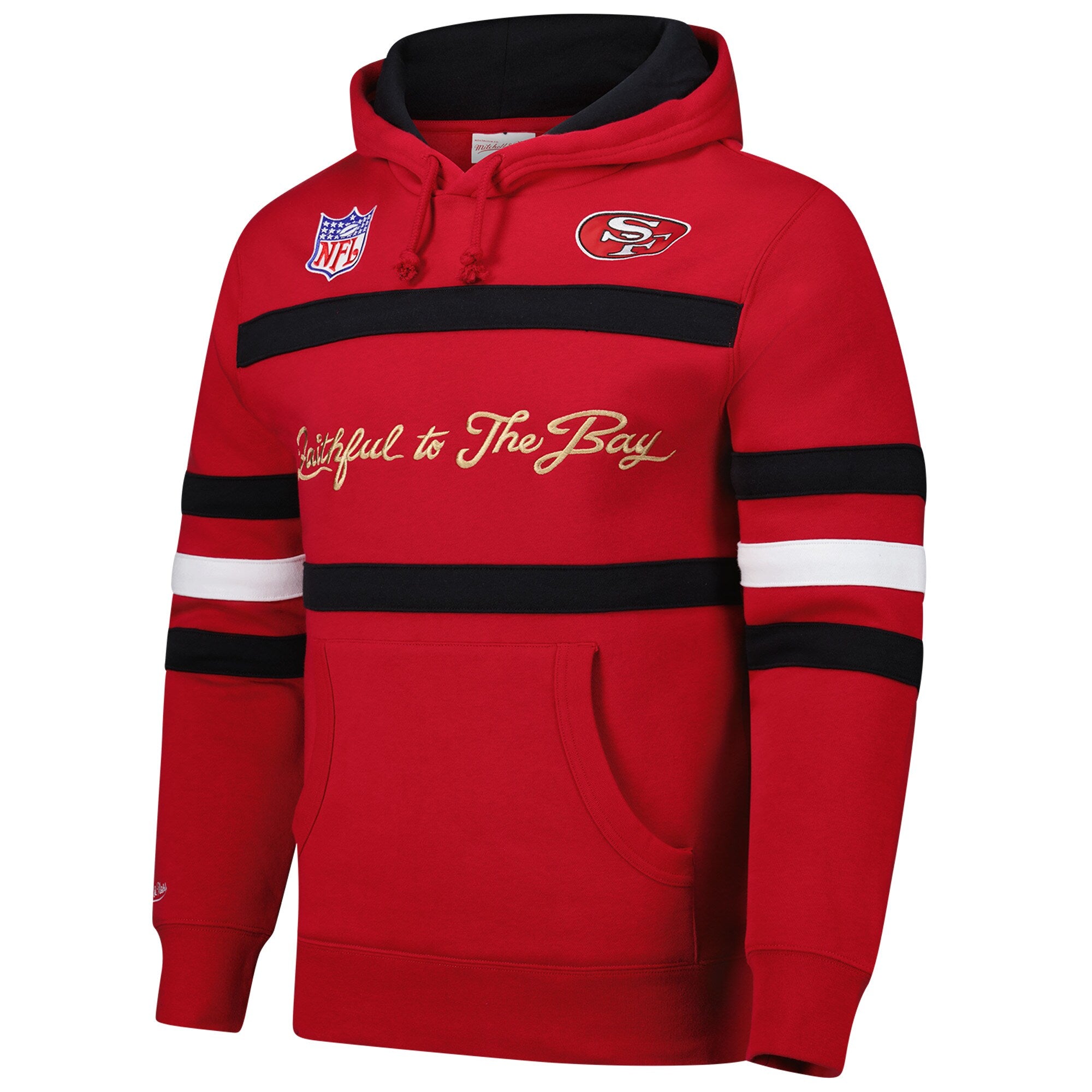 Mens Mitchell & Ness NFL HEAD COACH HOODIE VINTAGE LOGO 49ERS