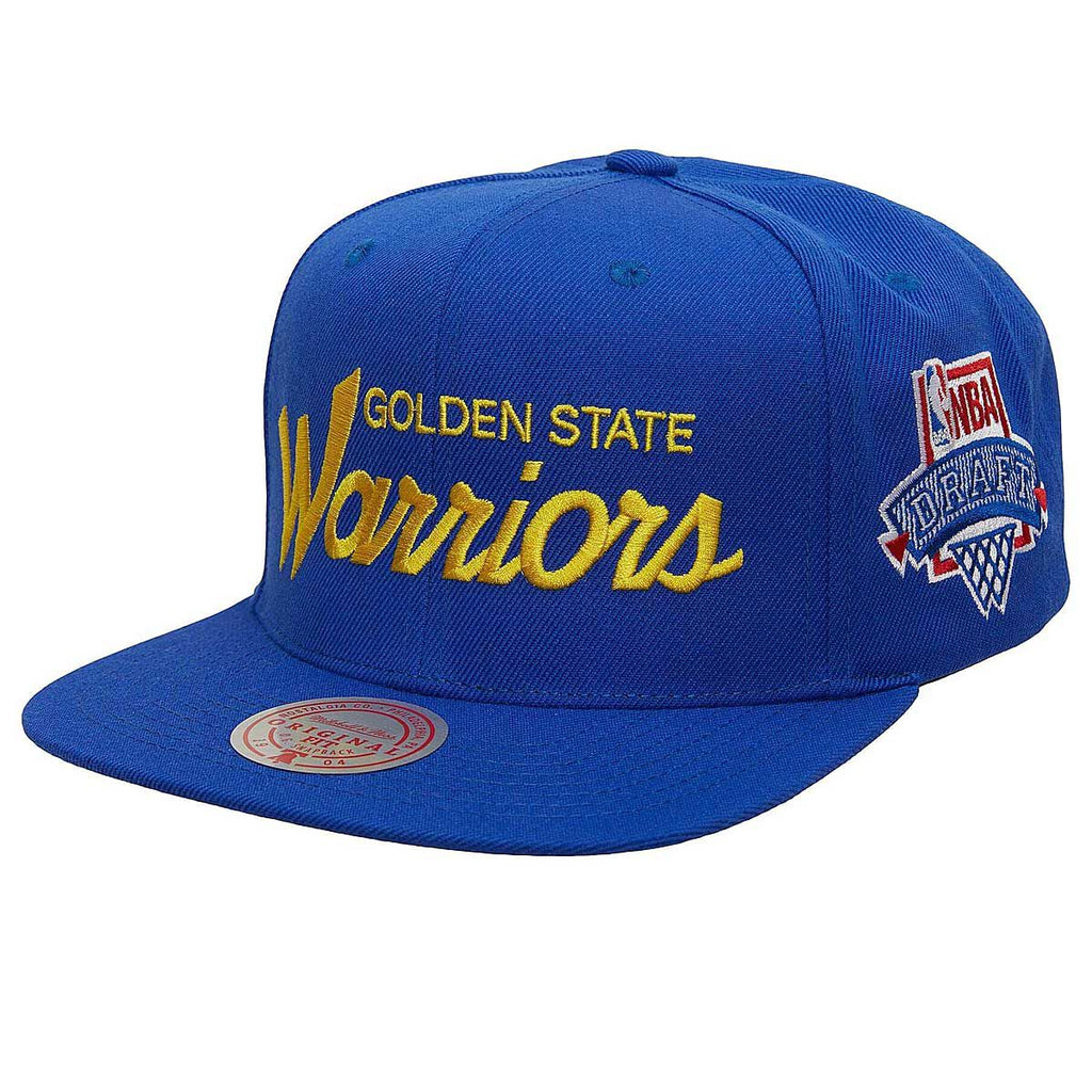 MENS MITCHELL & NESS NBA JUST DON DRAFT SNAPBACK HWC WARRIORS - BLUE
