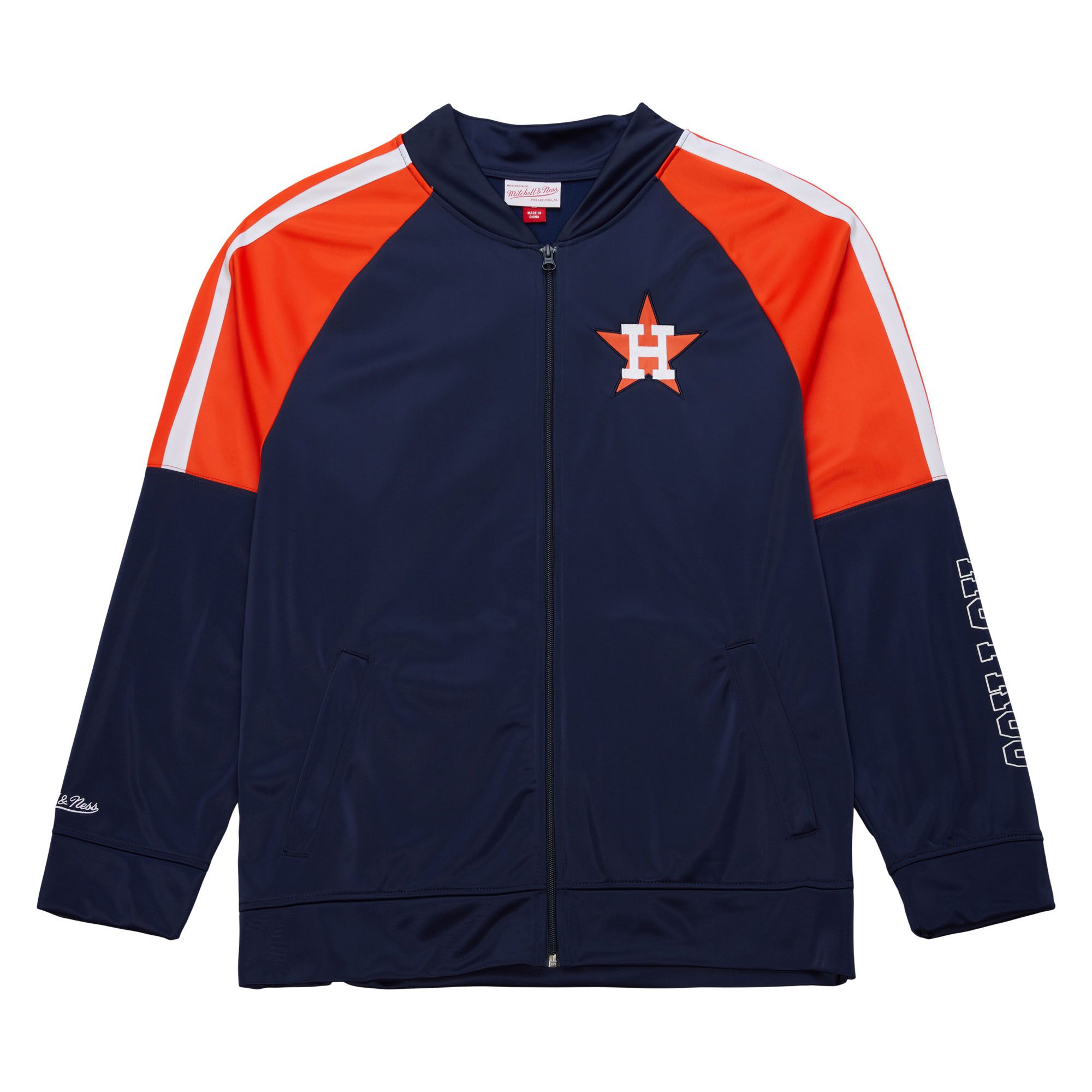 Mens Mitchell & Ness MLB COLOR BLOCKED TRACK JACKET VINTAGE LOGO ASTROS