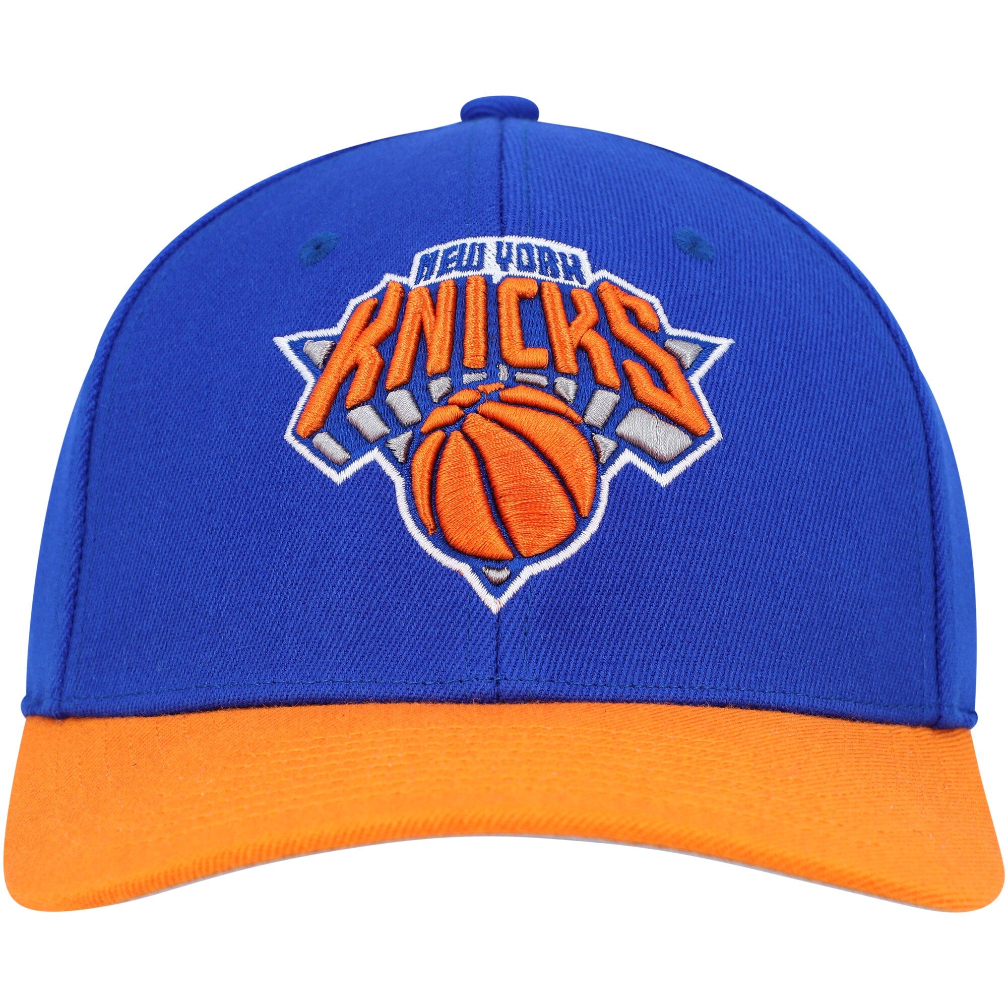 MENS MITCHELL & NESS NBA TEAM 2 TONE 2.0 STRETCH SNAPBACK NBA KNICKS