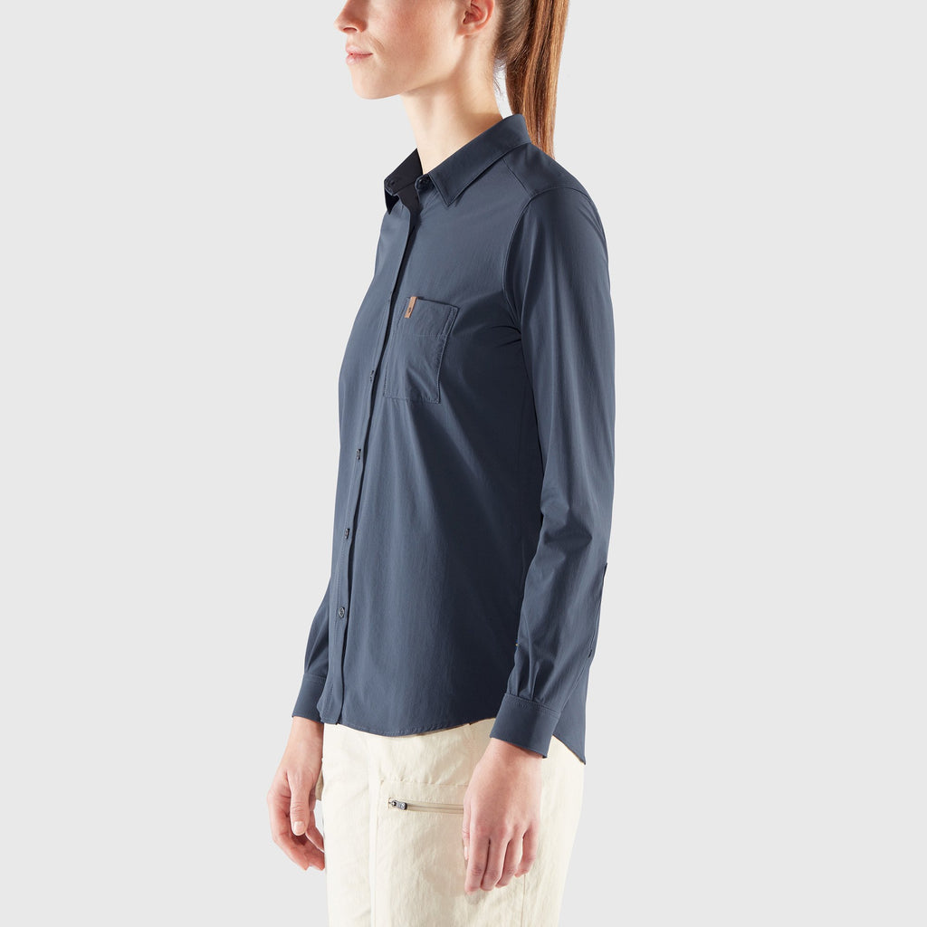 [89980-560] WOMENS FJALLRAVEN OVIK LITE SHIRT LS RELAXED FIT BUTTON DOWN W