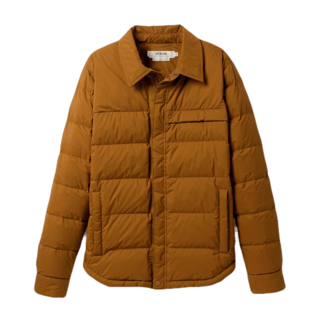 [1961921-WALNUT] MENS PRANA PINCHOT SHIRT WATER REPELLENT STANDARD FIT JACKET