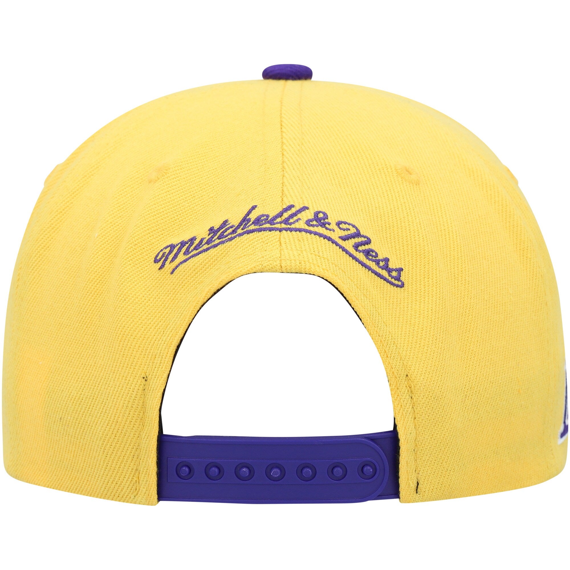 MENS MITCHELL & NESS NBA SIDE CORE 2.0 SNAPBACK LAKERS - YELLOW-PURPLE