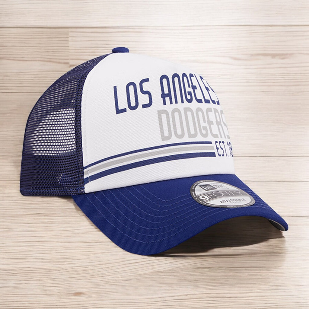 [60371909] Mens New Era MLB 940 STACKED A-FRAME TRUCKER ADJUSTABLE - LA DODGERS